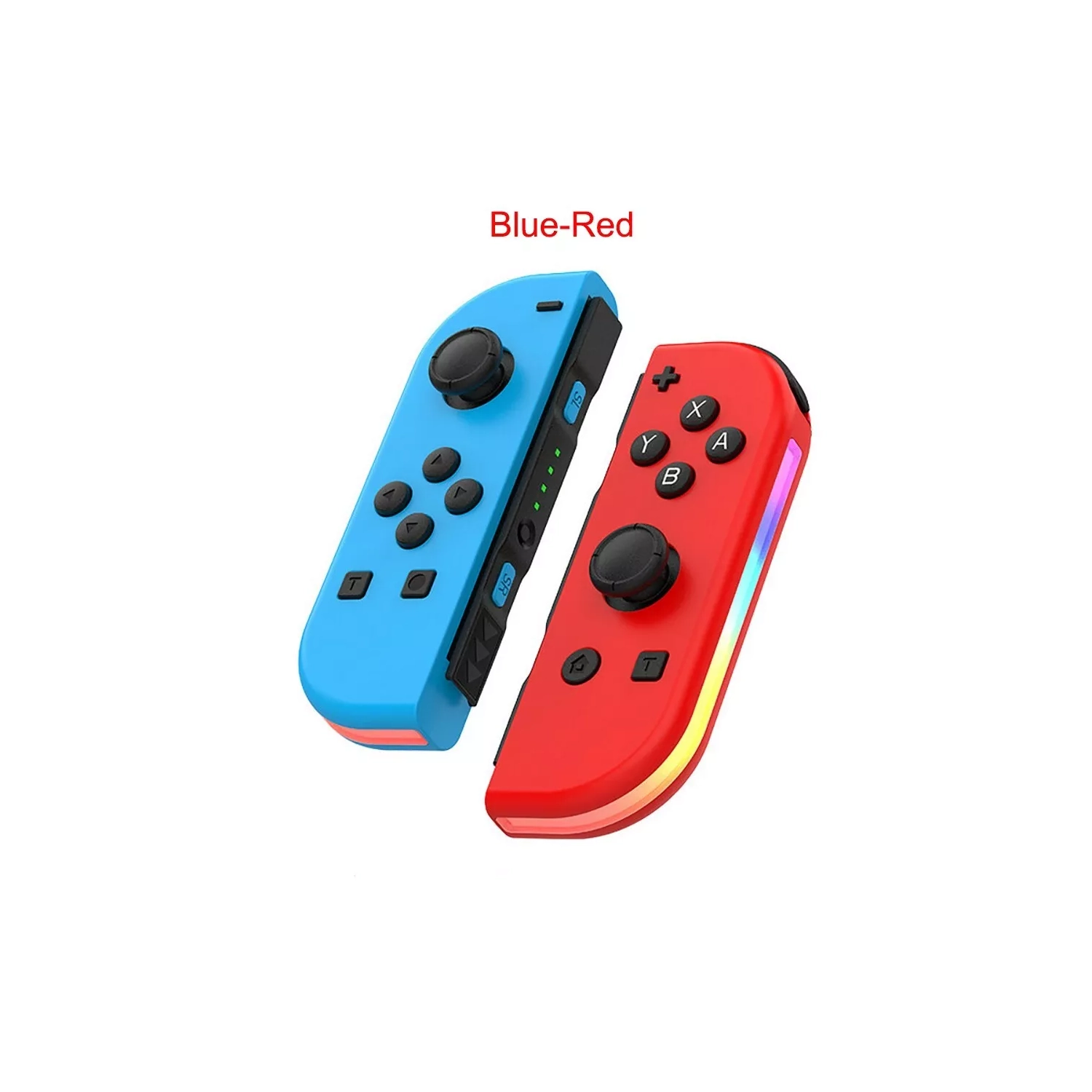 Manette de jeu Effet d'éclairage RVB coloré réveillant 5,2 Bluetooth vibration somatosensory——Bleu Rouge