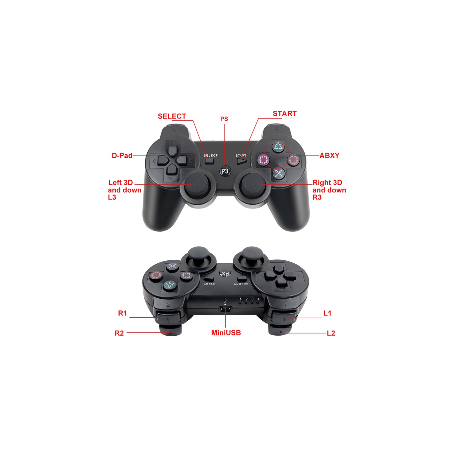 PS3 snowflake key wireless controller wireless bluetooth controller