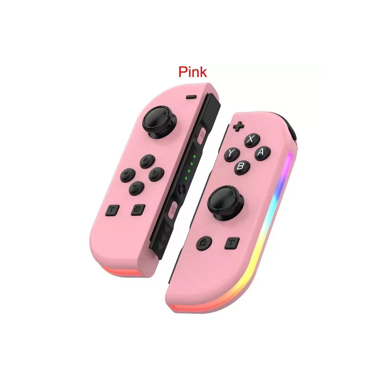 Manette de jeu Effet d'éclairage RVB coloré réveillant 5,2 Bluetooth vibration somatosensory — rose