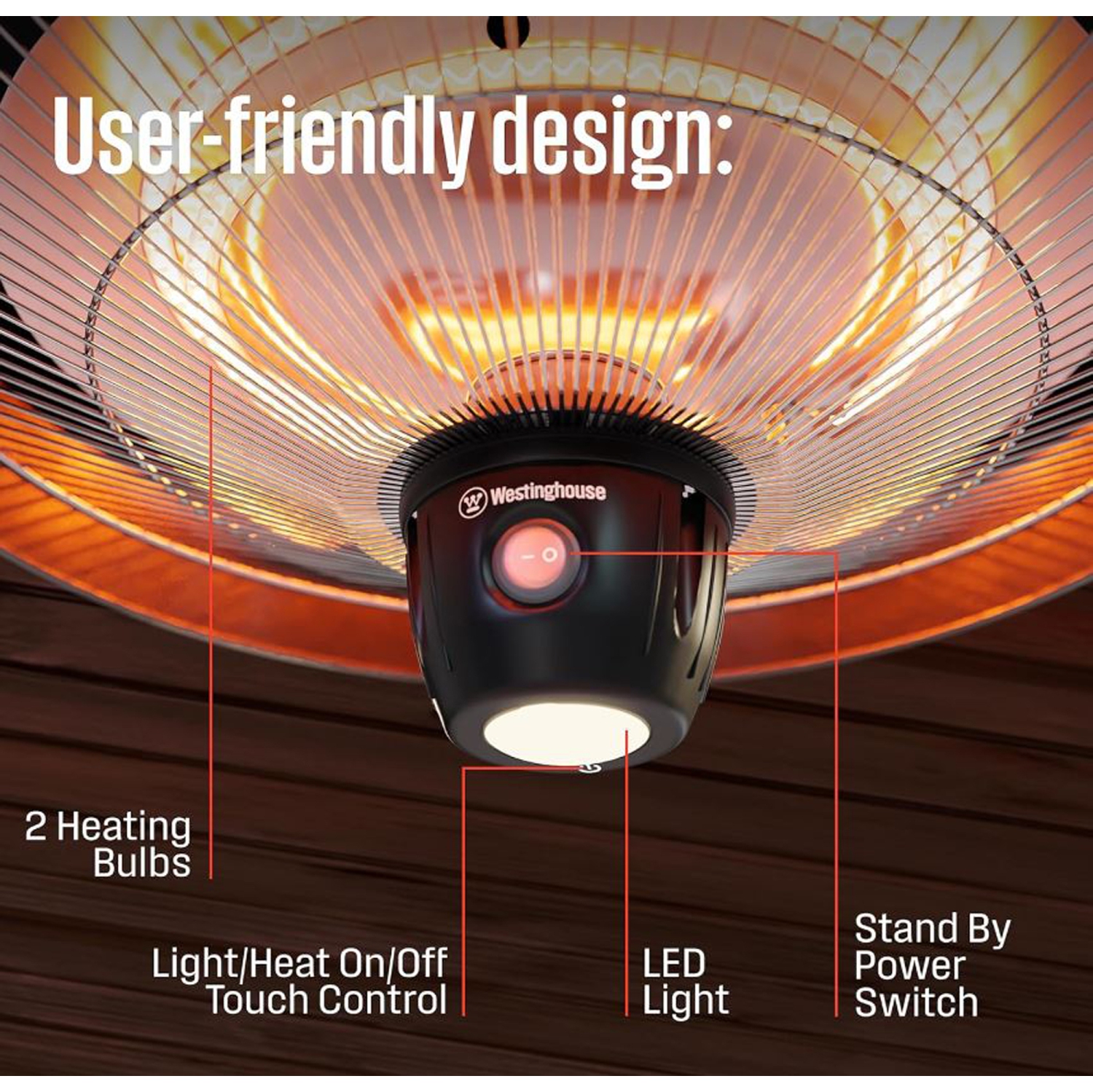 Westinghouse Infrared Electric Outdoor Heater - Hanging