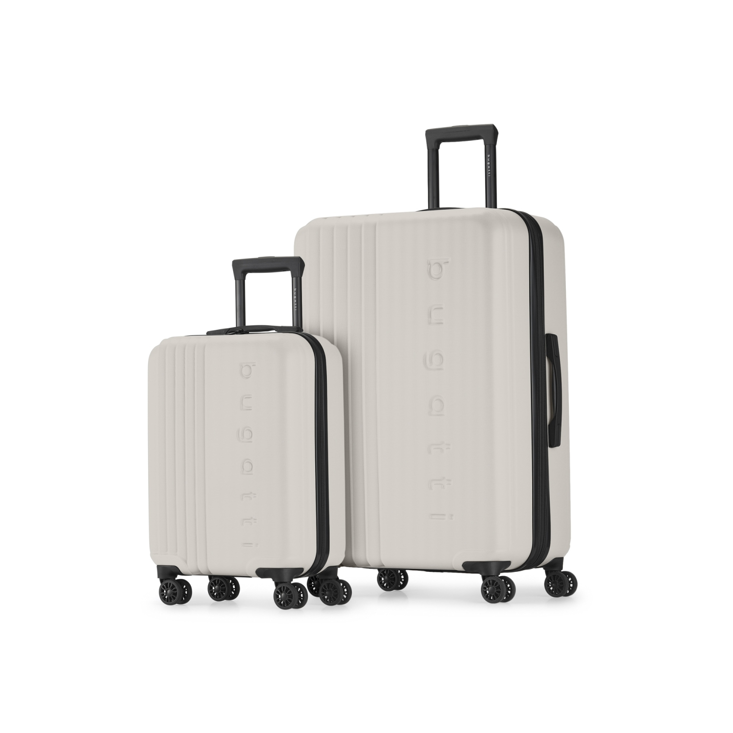 Bugatti - The Classic 2 Piece Hardside Luggage Set with Expansion - Sand