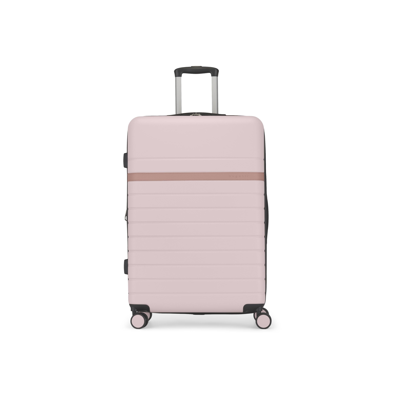 Bagage de cabine rigide à deux roulettes Lisbon de Bugatti - Rose