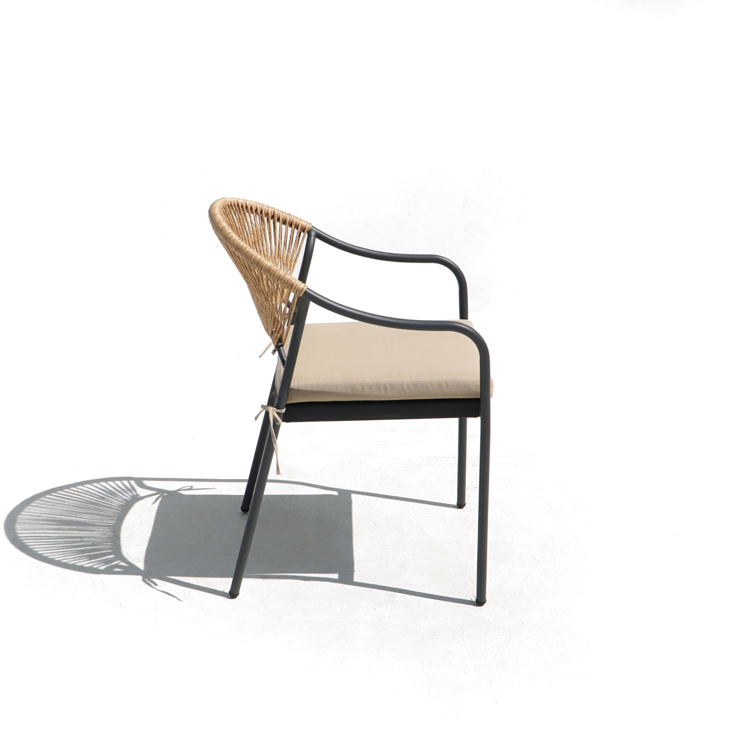 Deko Living 6 Place Seating Yellow Outdoor Patio Dining Chairs and Table Set