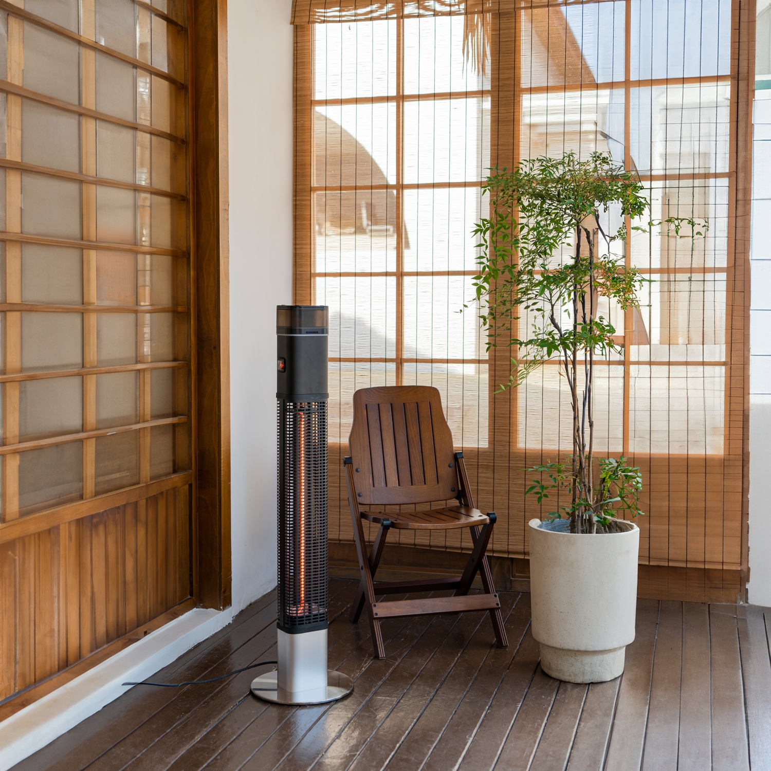 Radiateur colonne électrique 1500 W de Deko Living avec tube halogène