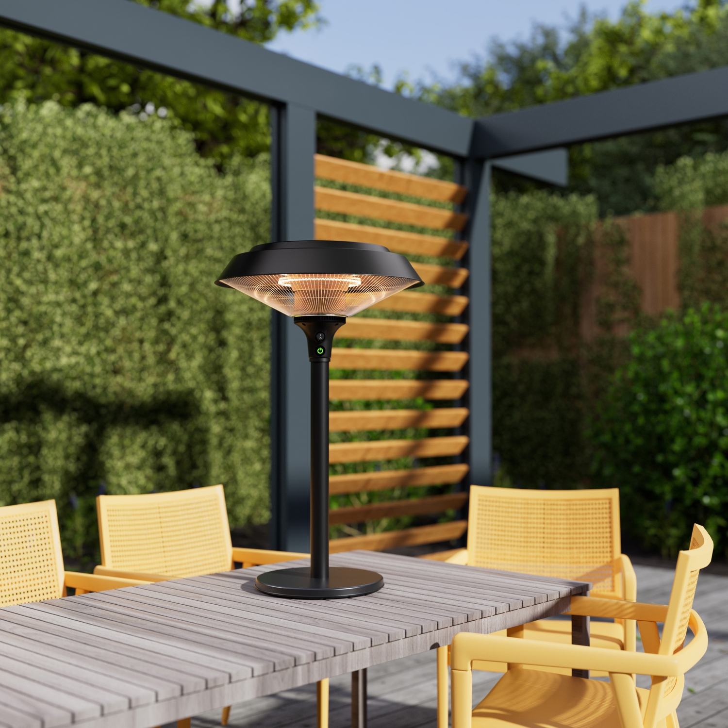 Radiateur électrique de table 1500&nbsp;W de Deko Living avec tube en fibre de carbone