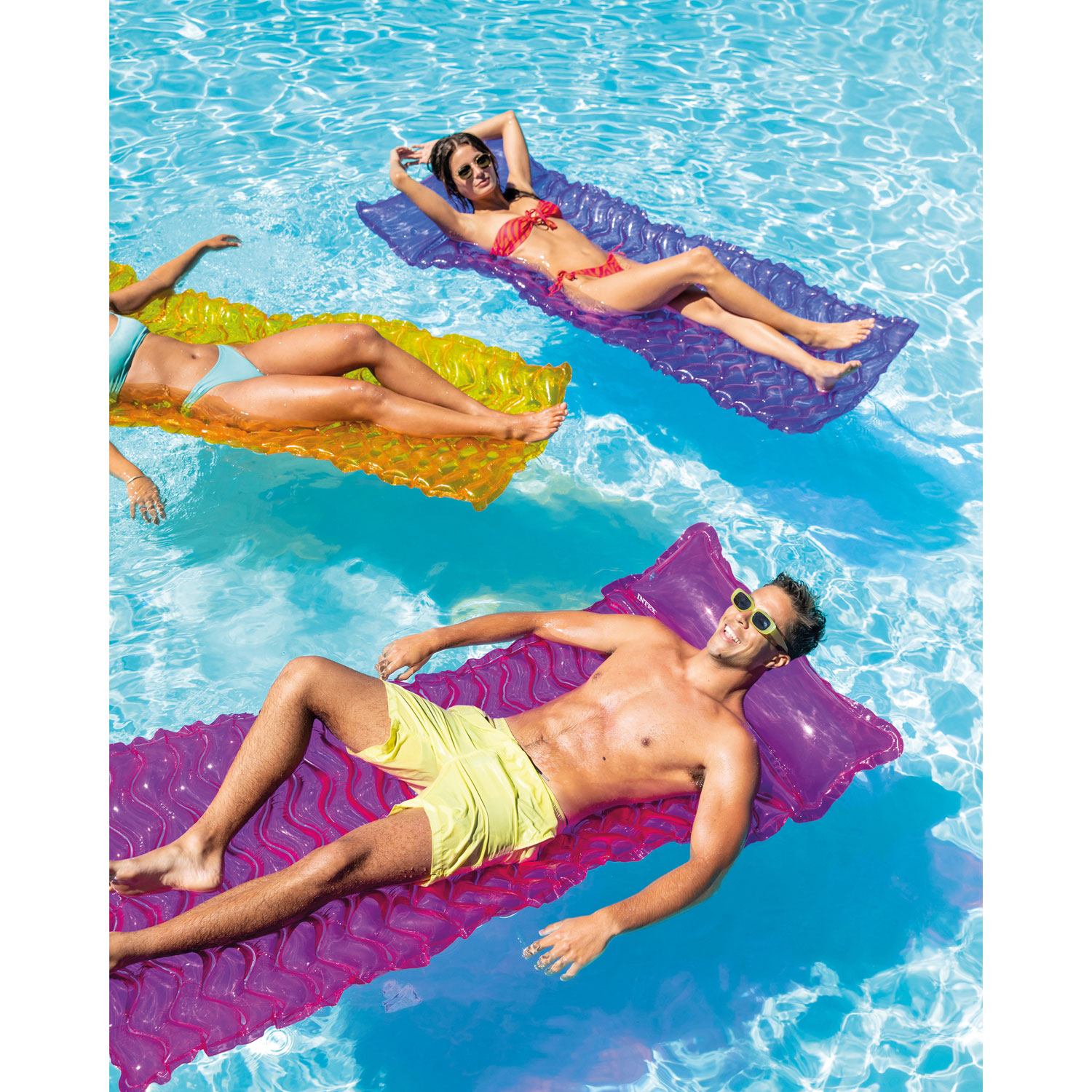 Intex Tote 'N Float Wave Mat Pool Lounger Float - Assorted Colours