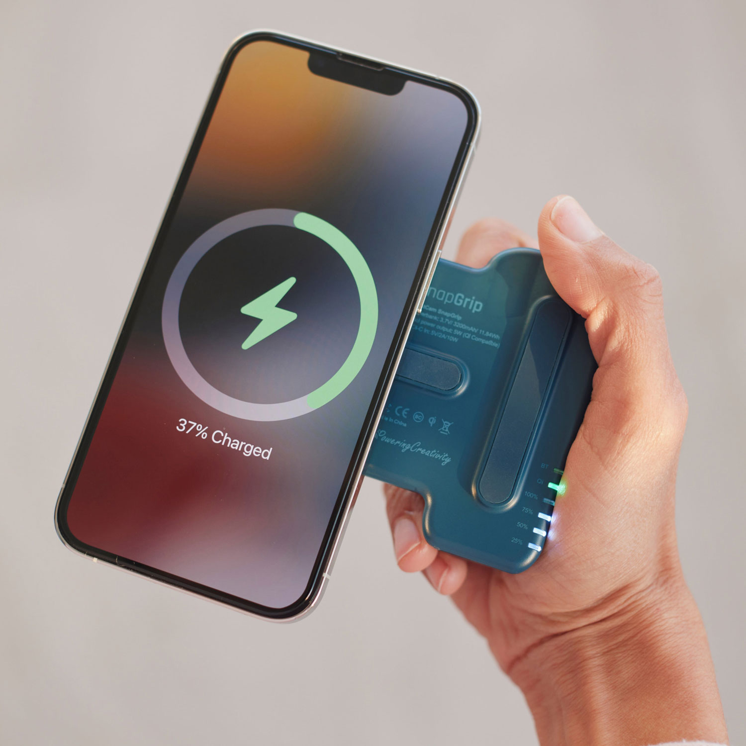 ShiftCam SnapGrip Magnetic Smartphone Battery Grip -&nbsp;Blue Jay