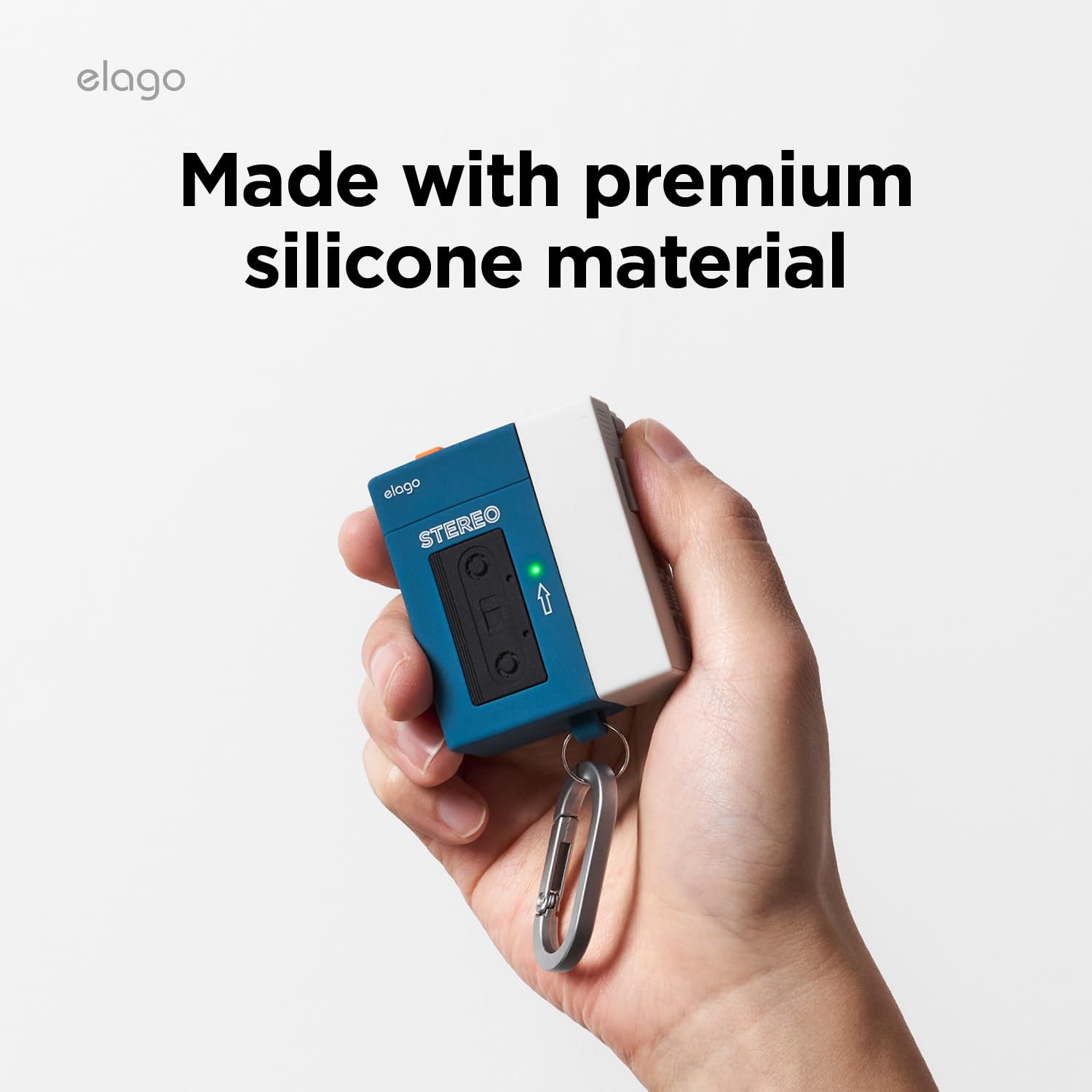 elago Cassette Player Hang Case Compatible with AirPods 4 Case - Supports Wireless Charging, Shock Resistant, Full Protection, Headphone Accessories,