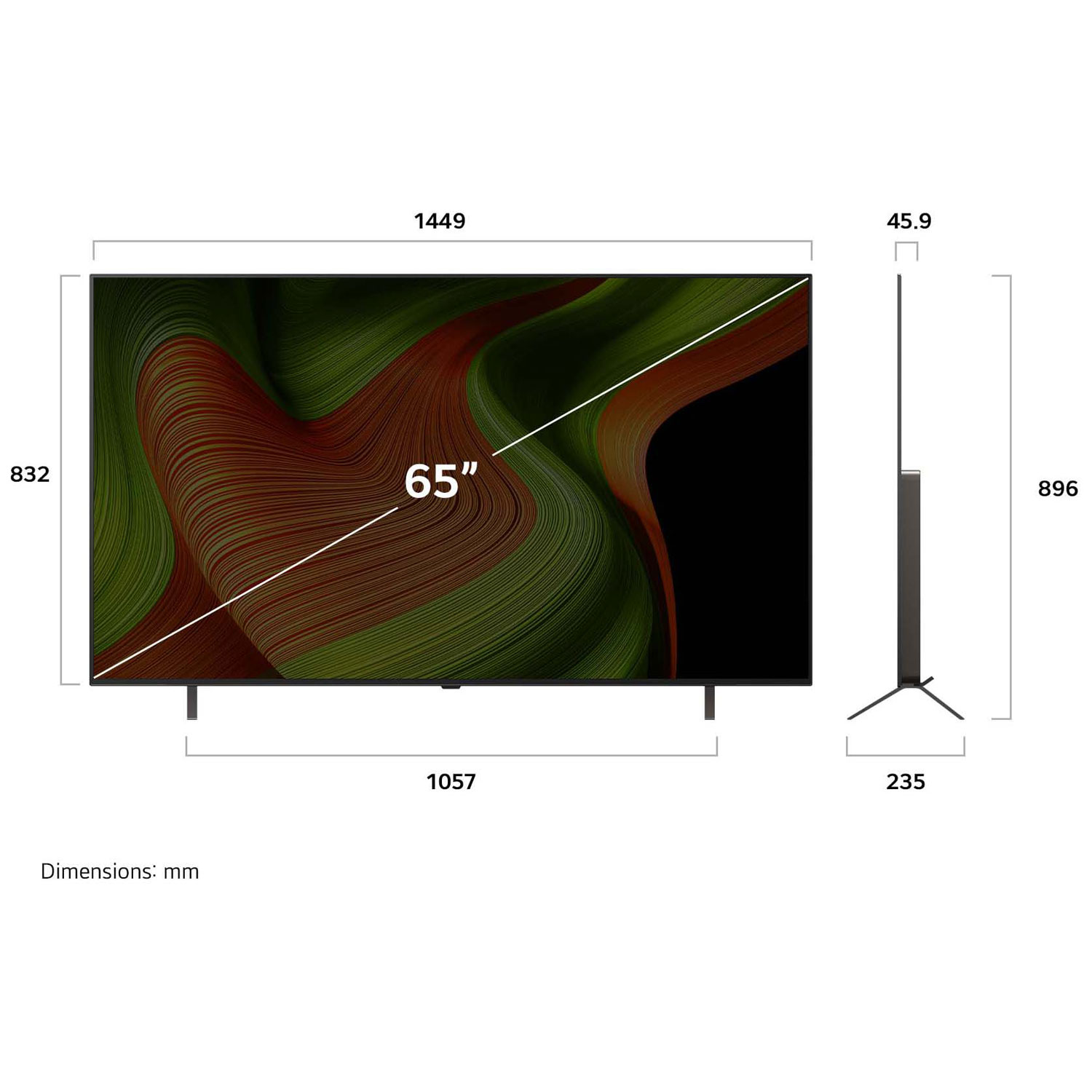 LG 65" B5 4K UHD HDR OLED Smart TV - 2025