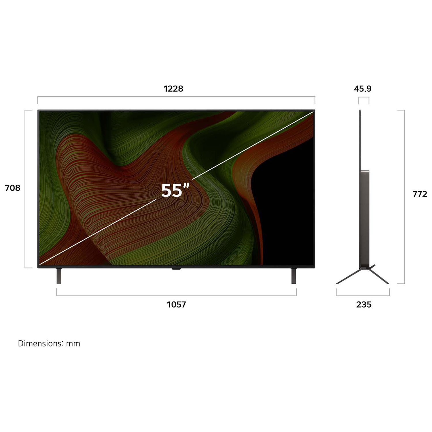 LG 55" B5 4K UHD HDR OLED Smart TV - 2025