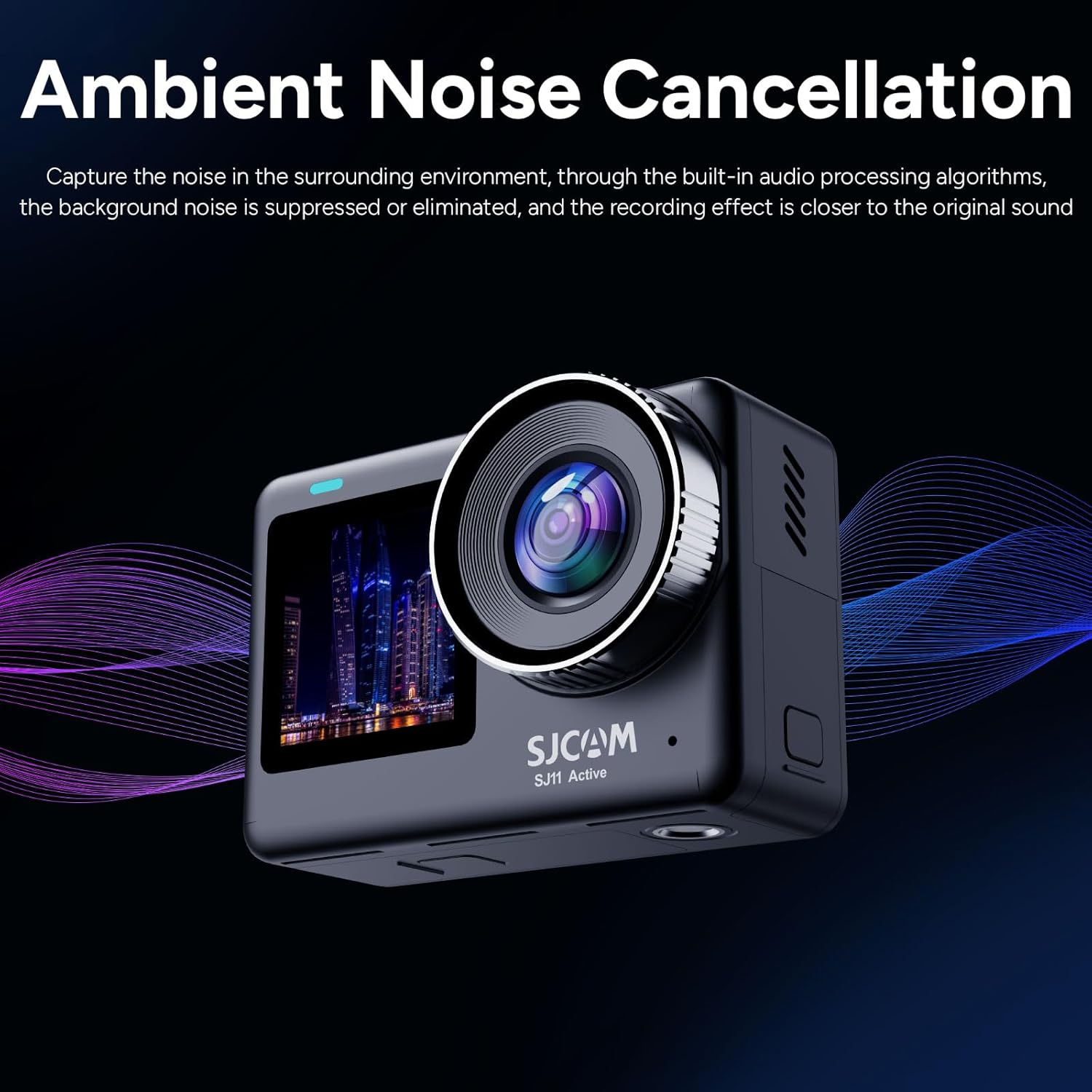 Ensemble d'accessoires pour caméra d'action 4K à deux écrans actifs SJCAM SJ11