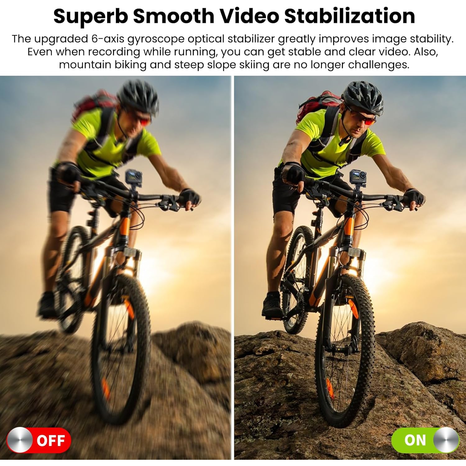 Ensemble d'accessoires pour caméra d'action 4K à deux écrans actifs SJCAM SJ11