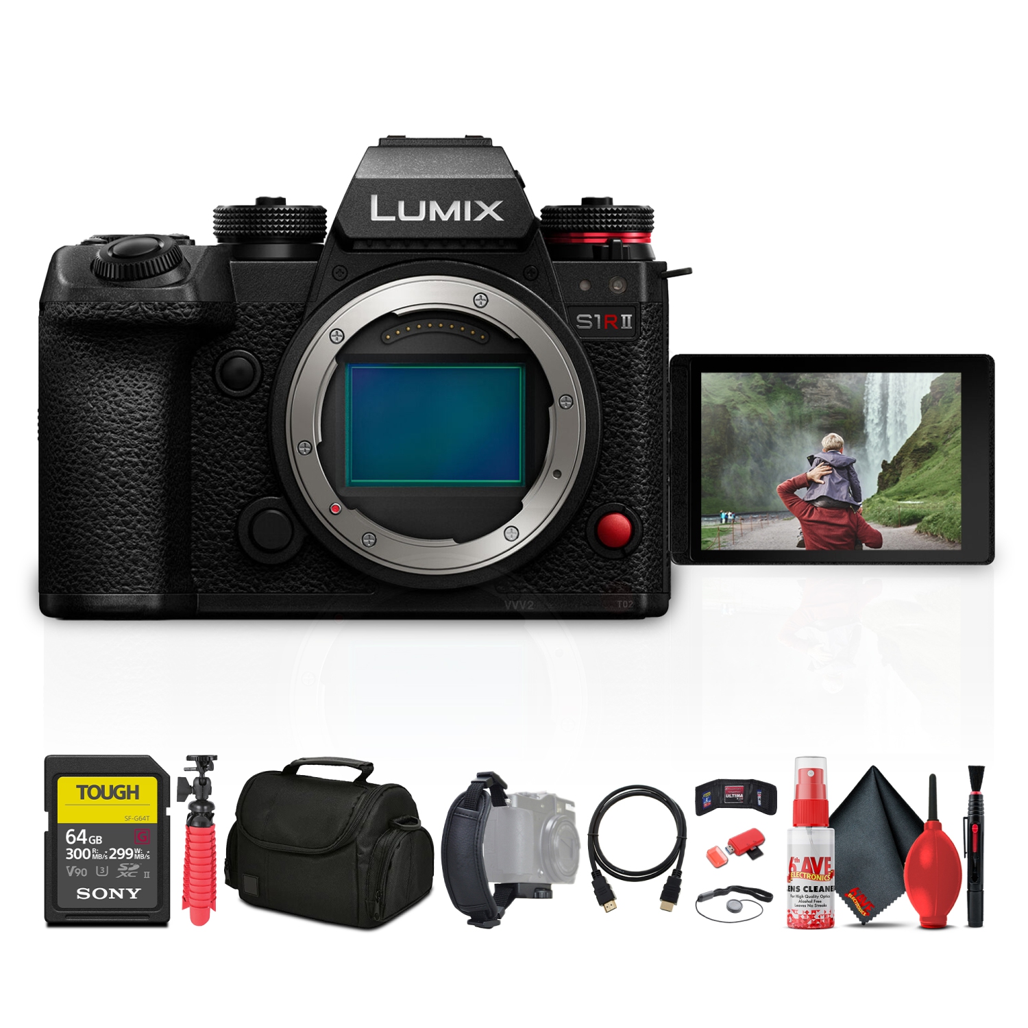 Panasonic Lumix S1R II Mirrorless Camera + More Accessory Bundle