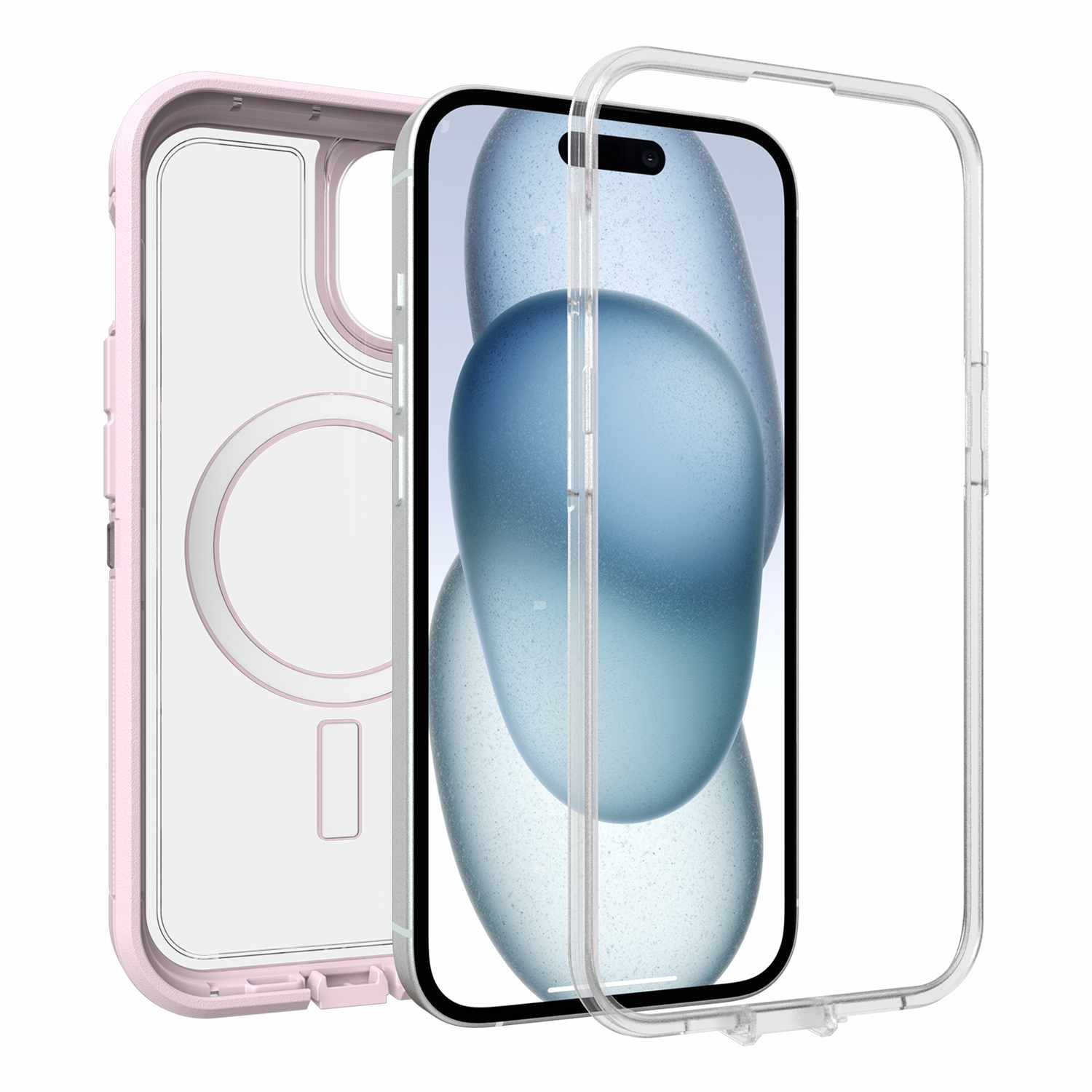 OtterBox Defender Pro XT Clear MagSafe Case | Made for iPhone 16e/15/14/13 | Mountain Frost
