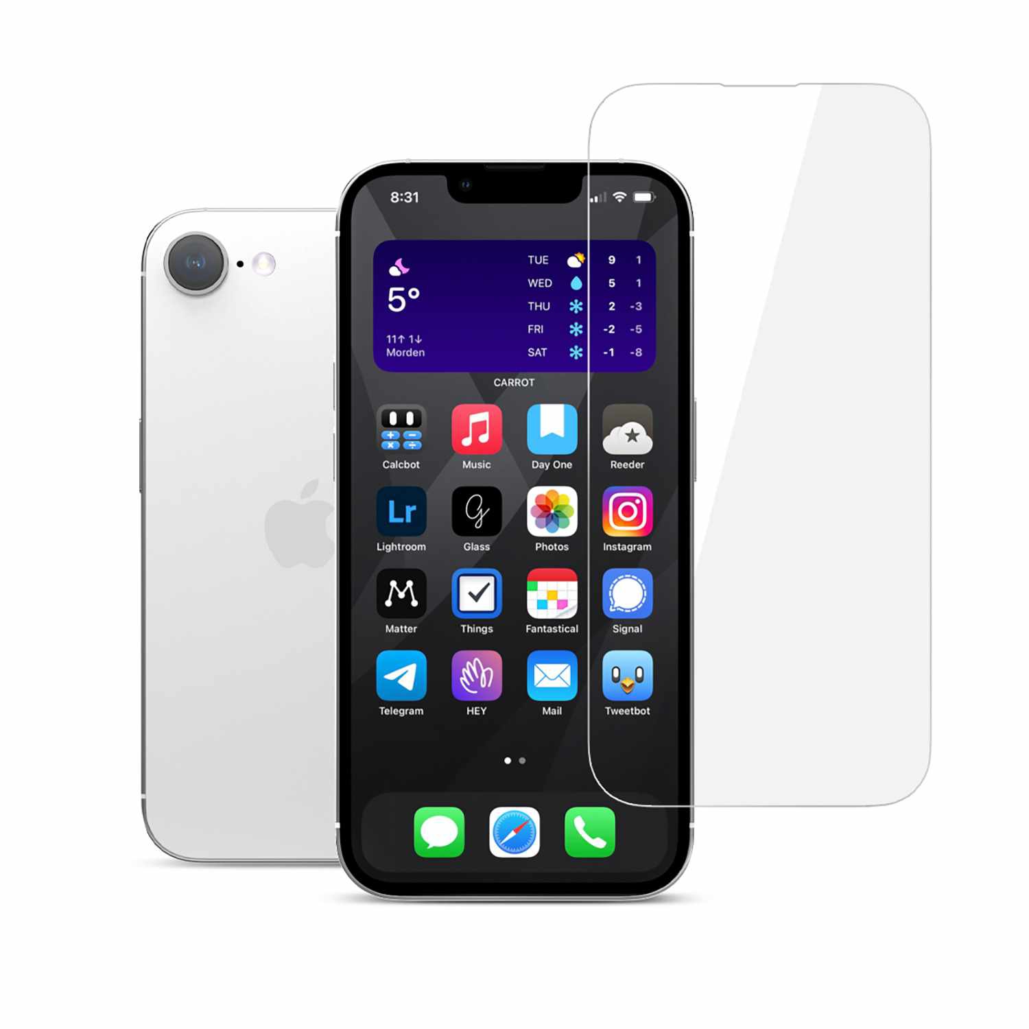 22 Cases – Protecteur d'écran en verre trempé | Conçu pour l'iPhone 16e