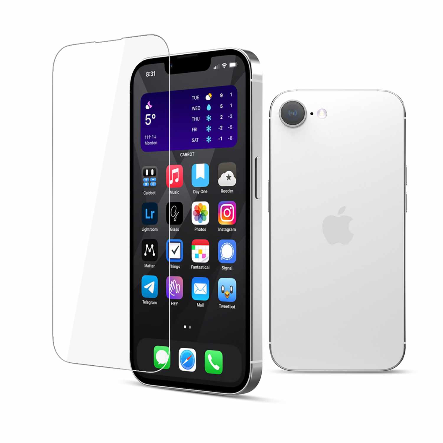 22 Cases – Protecteur d'écran en verre trempé | Conçu pour l'iPhone 16e