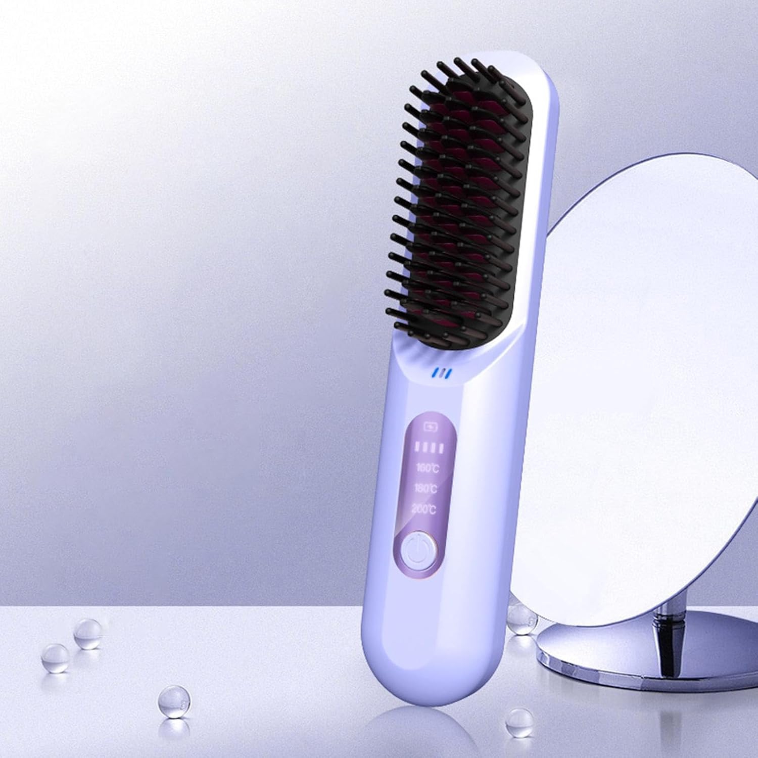 2-in-1 USB Hair Straightener and Curler - Portable, Fast Heating, Adjustable Temperature, Lightweight, Anti-Frizz