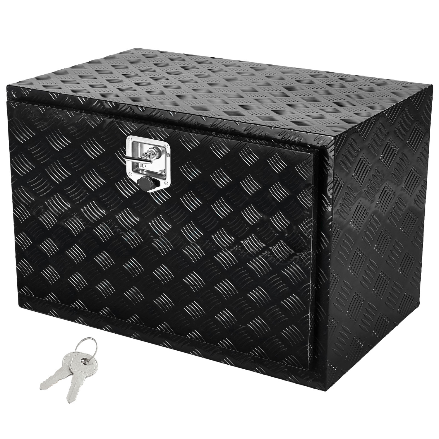 VEVOR 36" x 24" x 24" Underbody Truck Box, Pickup Storage Box, Heavy Duty Aluminum Diamond Plate Tool Box with Lock and Keys, Waterproof Trailer