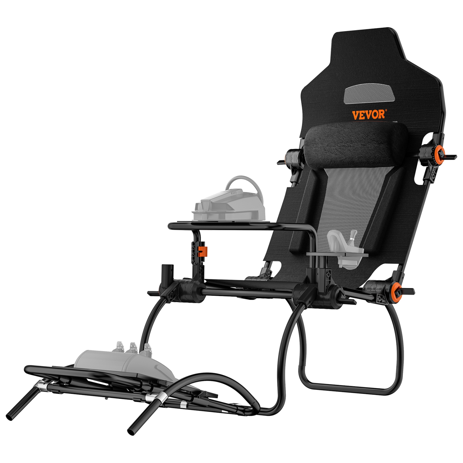 VEVOR G923/G920/G29Racing Wheel Stand Foldable For Logitech, Steering Wheel Stand & Foot Pedal Angle,Steel Driving Simulator Cockpit-Thrustmaster T248P, GT/Formula Mode Large Size