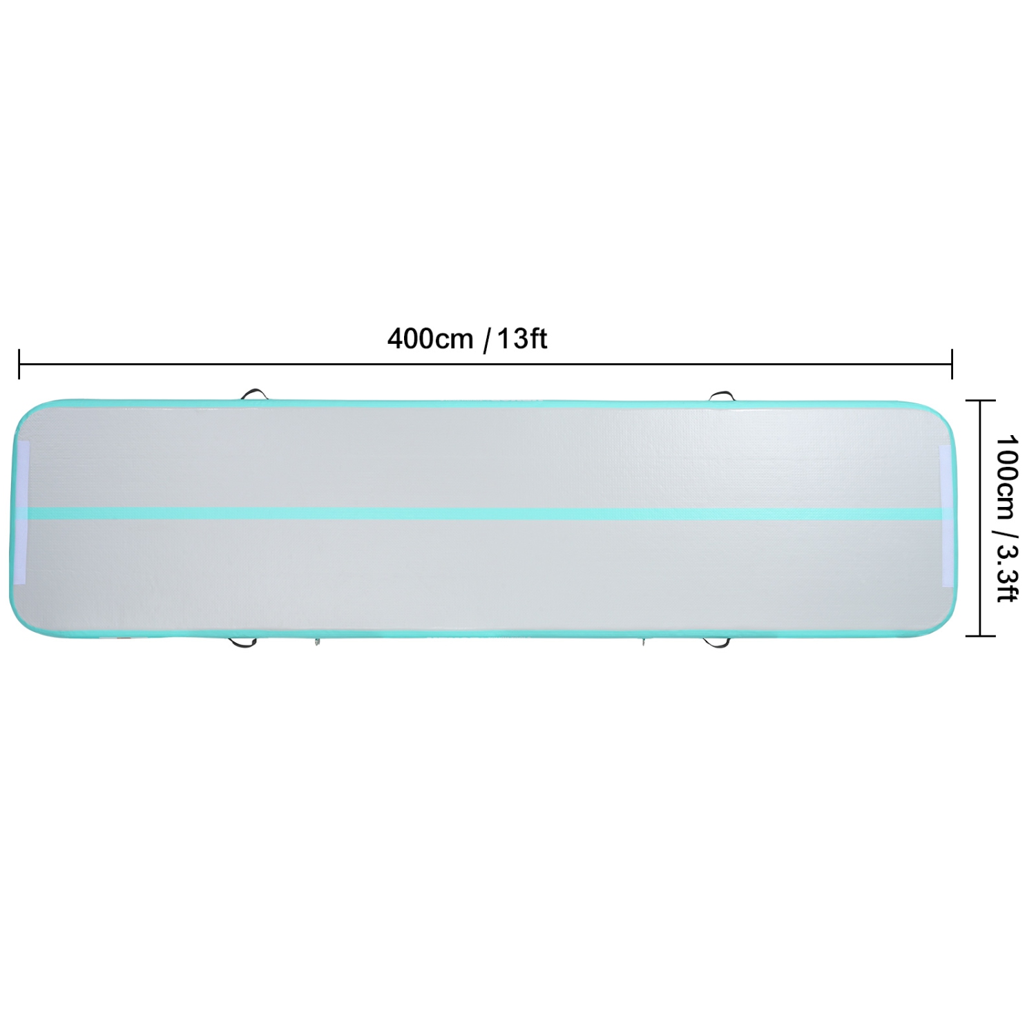 VEVOR 13&nbsp;pi, tapis d'entraînement Gymnastics, tapis de gymnastique gonflable 4&nbsp;po, piste de culbutage avec pompe électrique, tapis