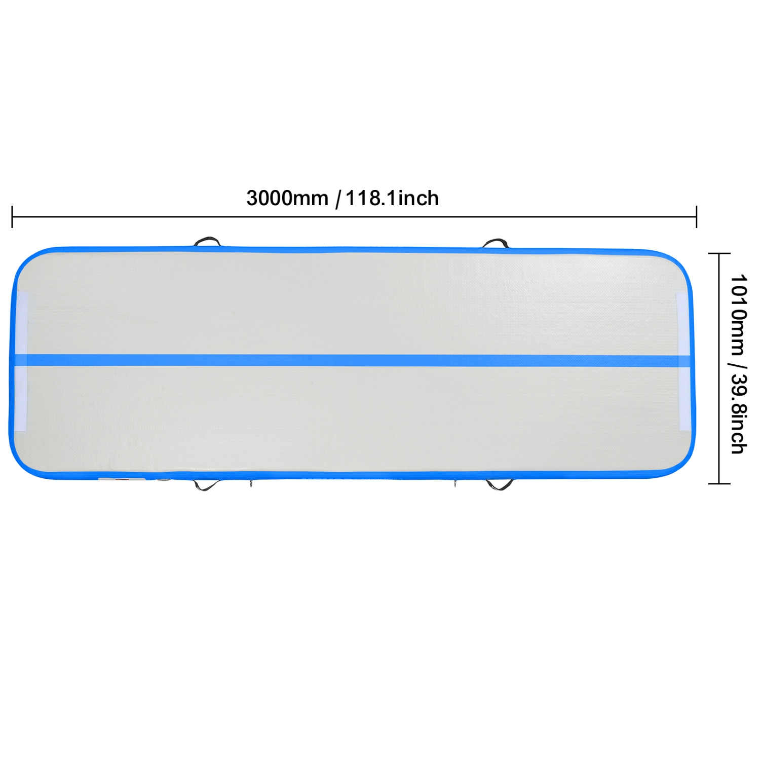 Tapis d'air de gymnastique VEVOR 10&nbsp;pi, tapis de gymnastique gonflable 4&nbsp;po, piste de culbutage avec pompe électrique, tapis d'entraînement