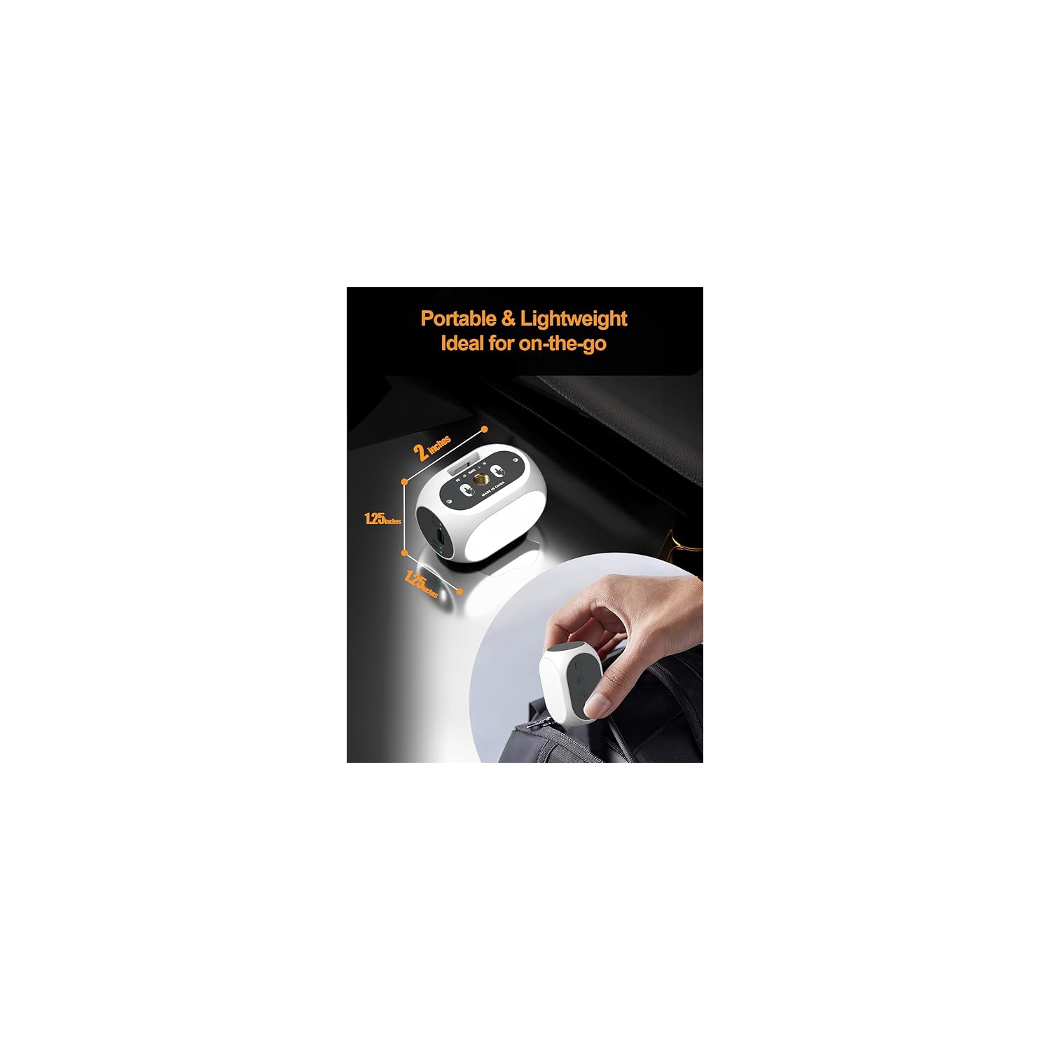 Magnetic Selfie Light with Phone Clip & Cold Shoe Mount - USB-C Rechargeable, 3 Light Modes, 10 Brightness Levels, Mini Magnetic Video Light for