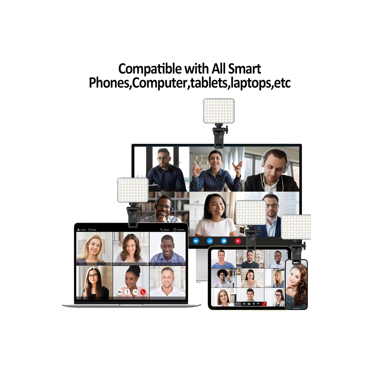 Rechargeable Selfie Light & Phone Light Clip for iPhone - Phone LED Light with Adjustable Brightness, Perfect for Selfies, Makeup, Live Streaming &