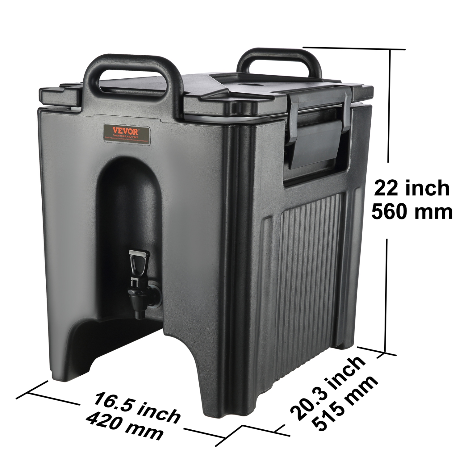 VEVOR 10 Gallon Insulated Beverage Dispenser, Food-grade LL9450UP Hot and Cold Beverage Server, Thermal Drink Dispenser Cooler with 1.18 in PU Layer