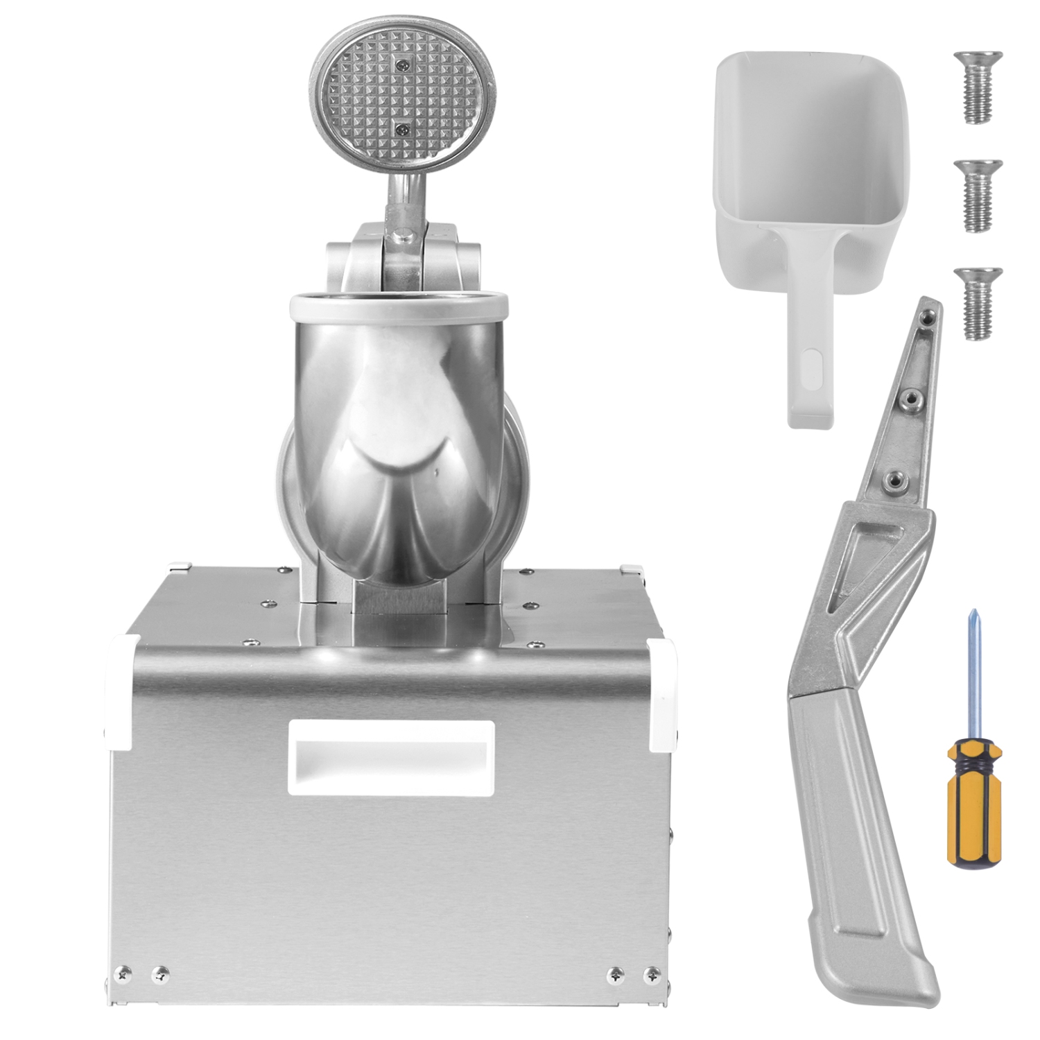 VEVOR 661lbs Ice Crushers Machine, Per Hour Electric Snow Cone Maker with 4 Blades, Stainless Steel Shaved Ice Machine with Cover, 300W Ice Shaver