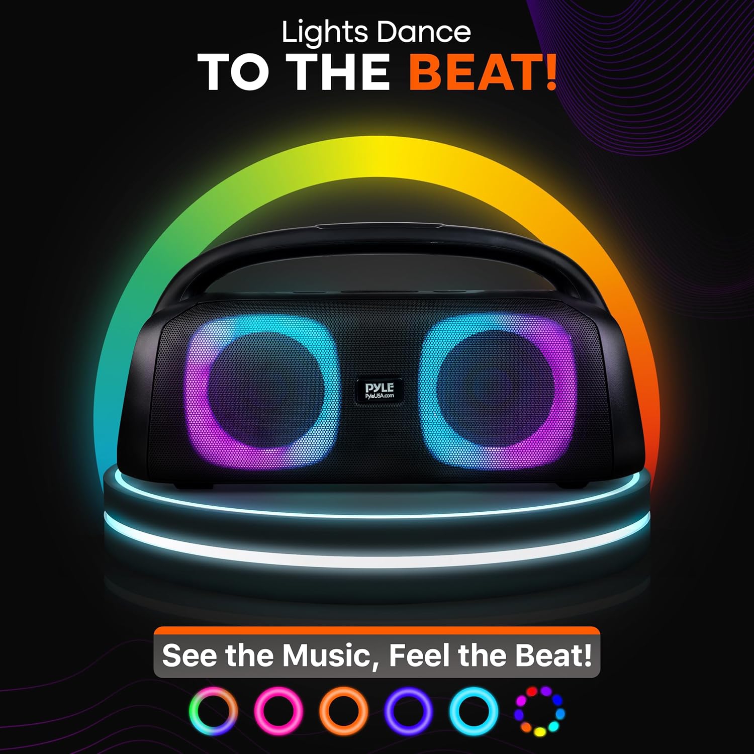 Soundcore Boom 2 de PYLE Audio - Haut-parleur minichaîne Bluetooth avec chaîne stéréo sans fil véritable - Profitez de basses puissantes et d'aigus