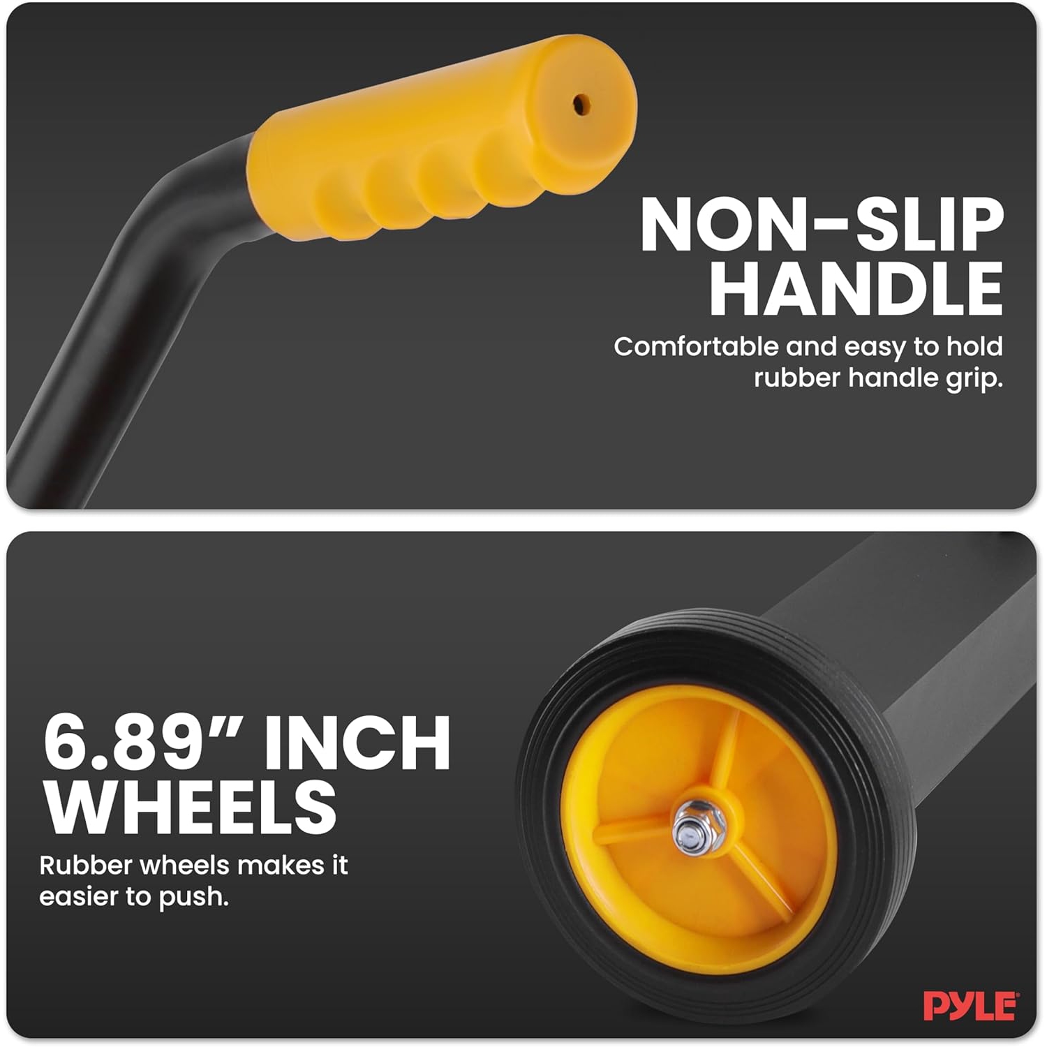 Balayeuse magnétique à roulettes de 24 po de Pyle avec poignée réglable – Construction en métal robuste et durable, nettoyage robuste, ramasseur