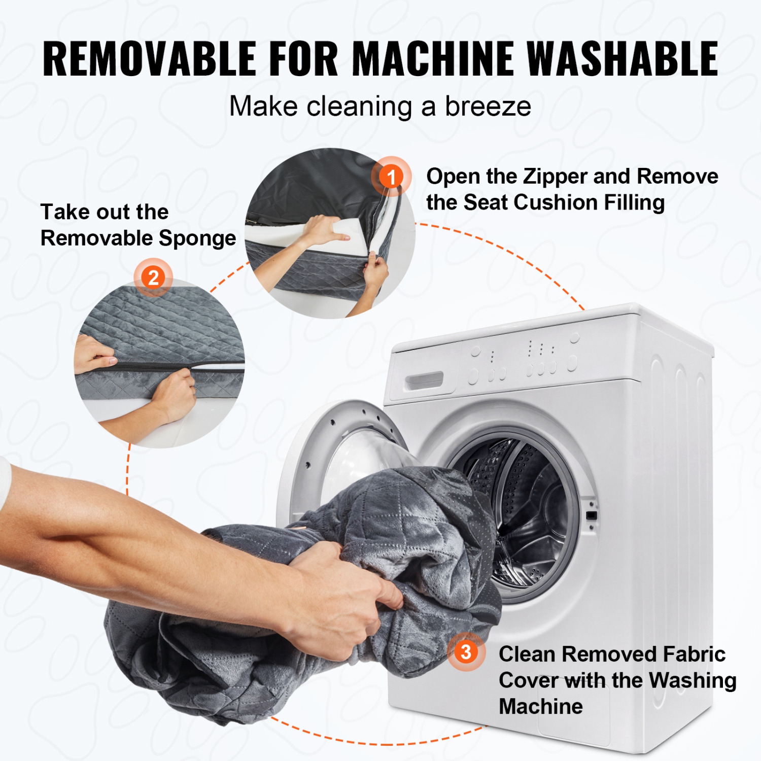 VEVOR Dog Car Seat, Dog Booster Seat for Car with A Storage Pocket, Pet Car Seat with Clip-On Safety Leash, Sponge Filling, Dog Car Bed for Medium &