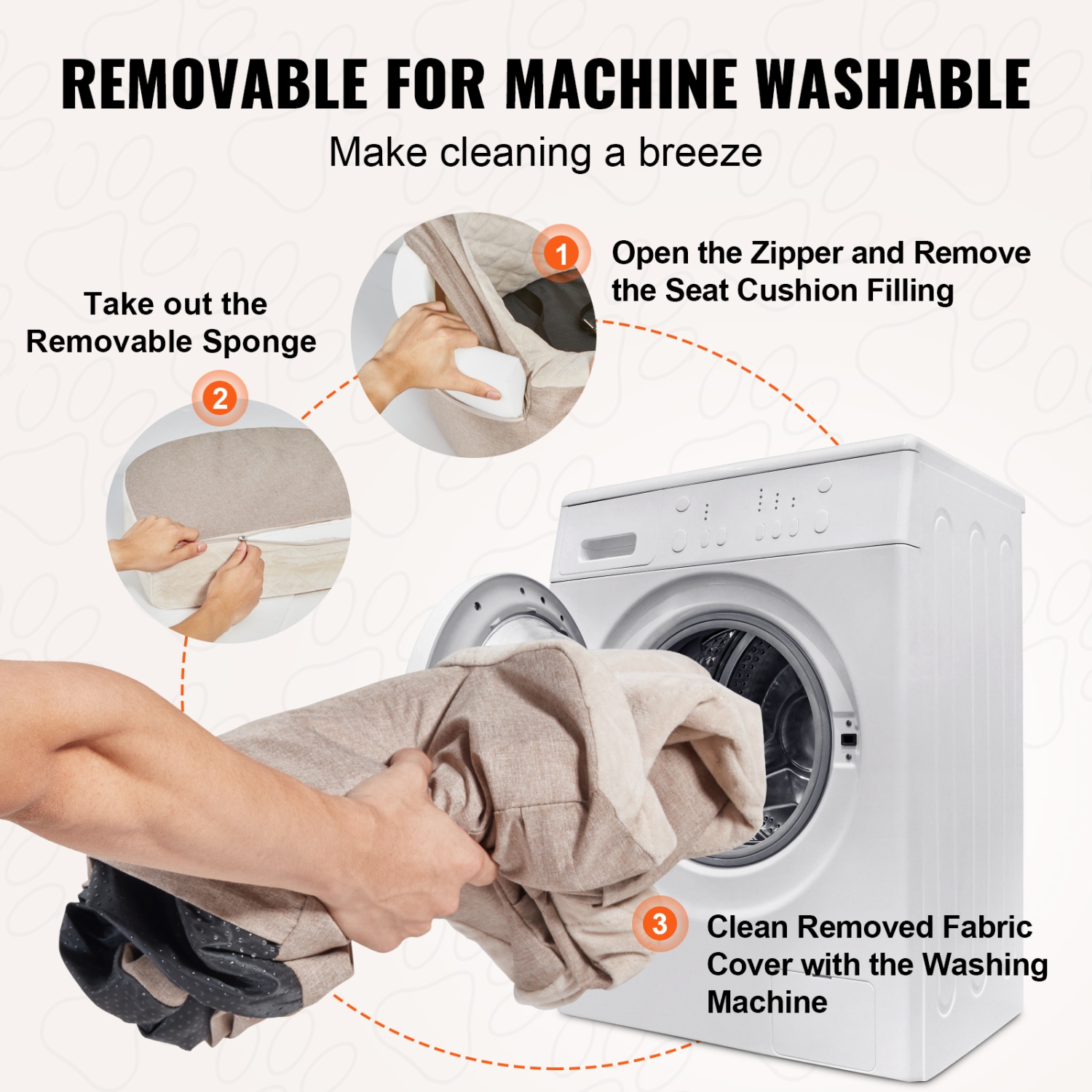 VEVOR Dog Car Seat, Waterproof Dog Booster Seat for Car with A Storage Pocket, Clip-On Safety Leash and Sponge Filling, Dog Car Bed for Small &