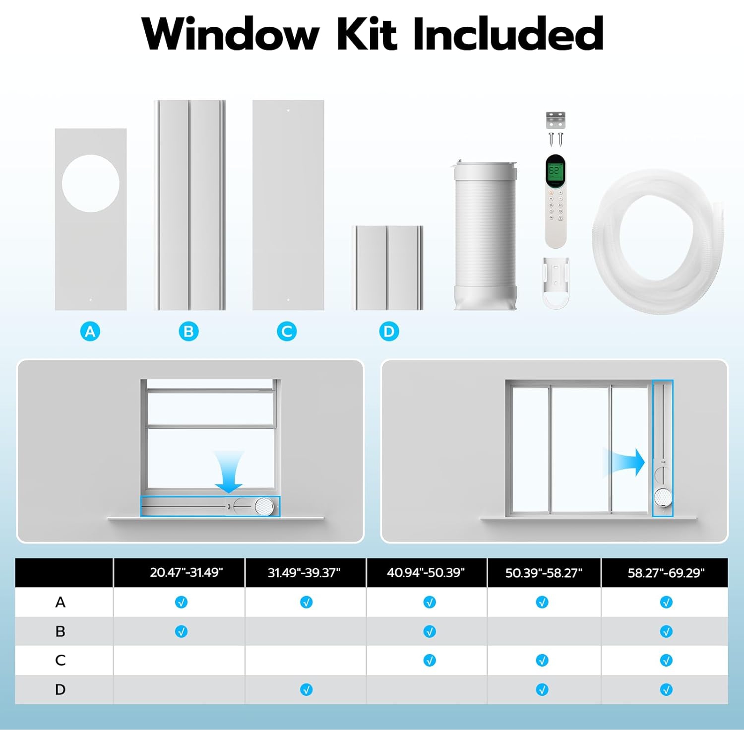 Climatiseurs portatifs 12 000 BTU de ZAFRO avec Wi-Fi, 44 dB ultra-silencieux, R32 écologique, refroidissement rapide en 30s, aucun