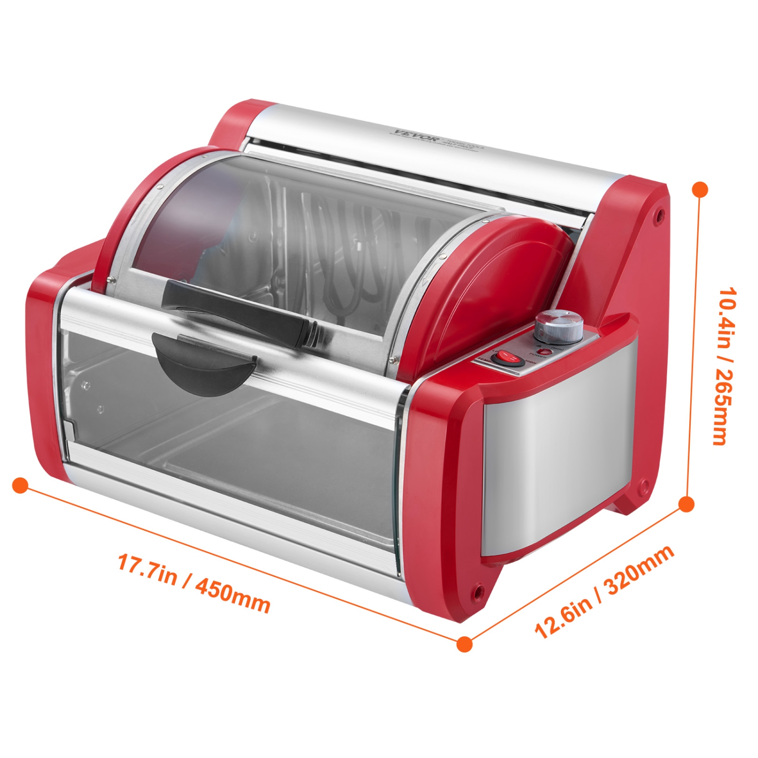 VEVOR Shawarma Grill Machine, Chicken Shawarma Cooker Machine Countertop, Electric Stainless Steel Broiler Gyro Rotisserie Oven Doner Kebab Machine,