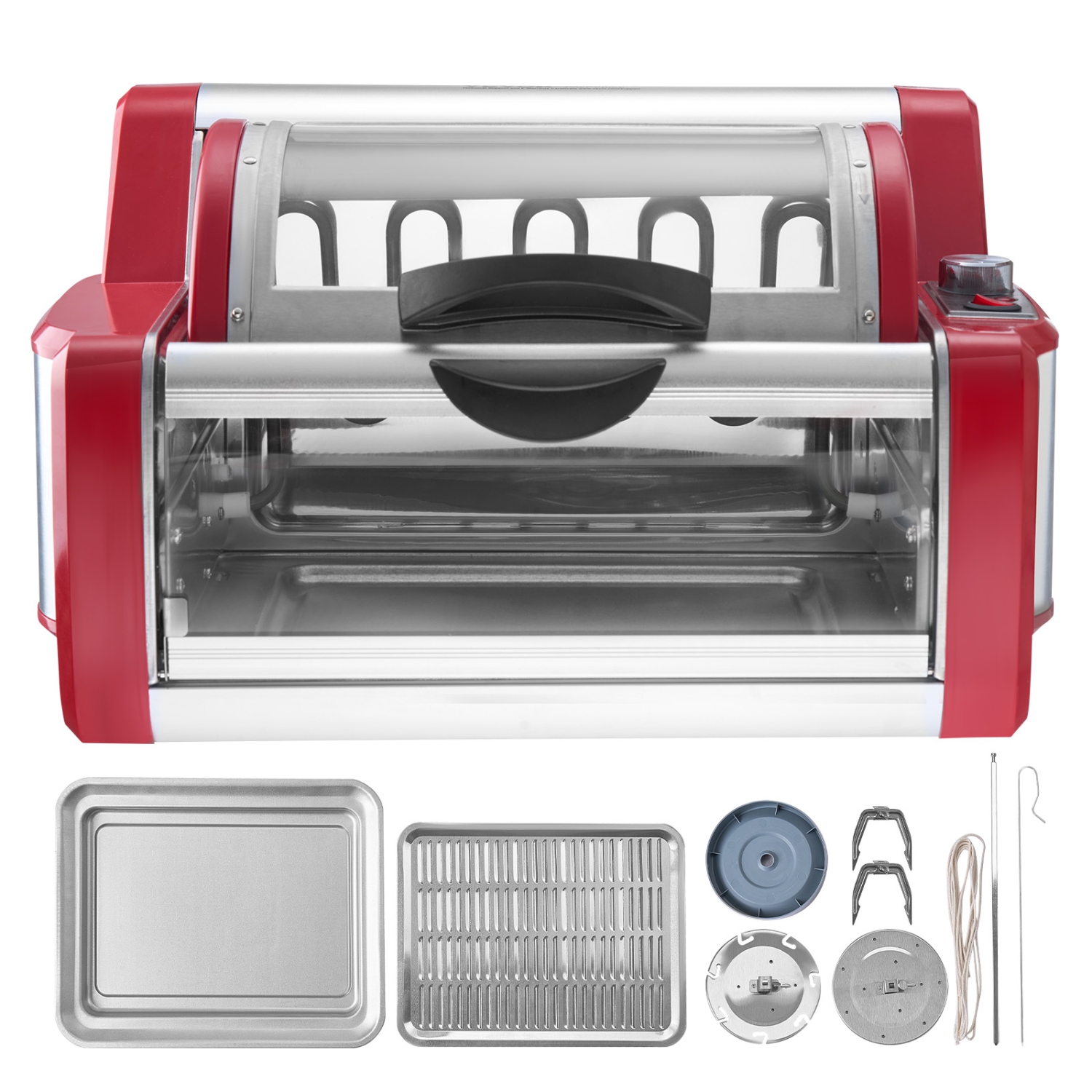 VEVOR Shawarma Grill Machine, Chicken Shawarma Cooker Machine Countertop, Electric Stainless Steel Broiler Gyro Rotisserie Oven Doner Kebab Machine,