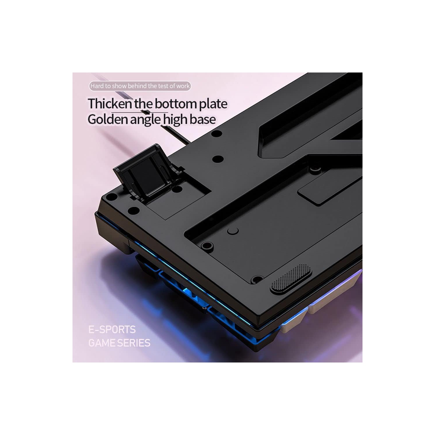 104-key mechanical keyboard backlit keyboard luminous gaming keyboard mechanical axis USB wired keyboard gray and black double spelling - mixed light