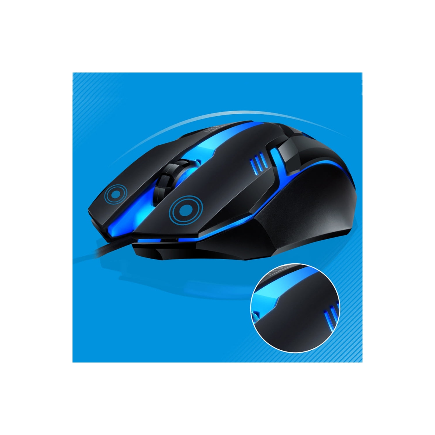 Wired Ergonomic Gaming Keyboard and Mouse, Multicolor Rainbow LED Backlight Mechanical Feel USB Wired Gaming Keyboard and Mouse Combo Black