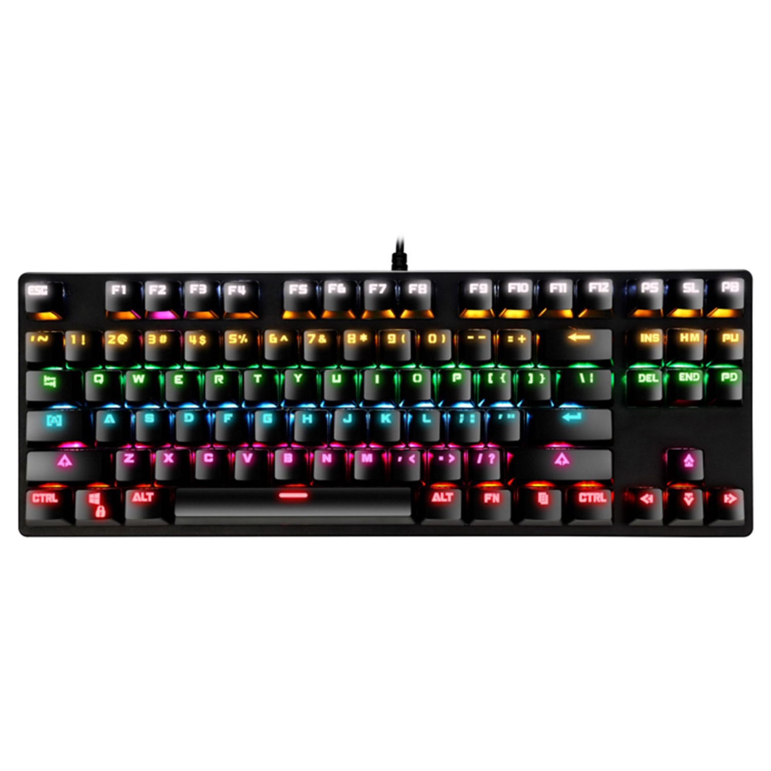 Mechanical keyboard 87 keys wired USB gaming e-sports mechanical keyboard blue axis-black