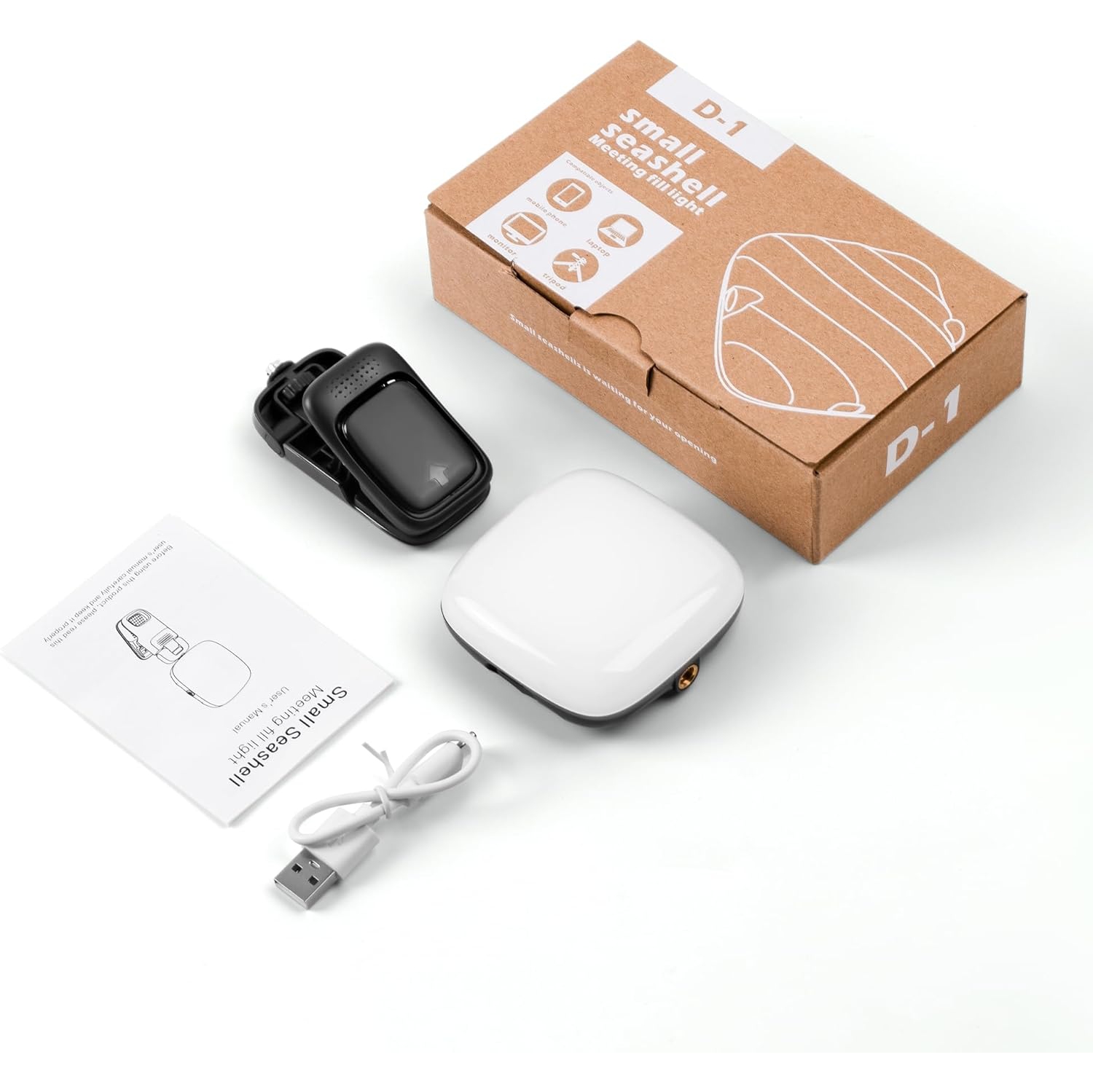 49 LED Selfie Light,Video Light,Phone Light Clip,200mAh,Adjustable 3 Light Modes,Portable Camera Light Panel 0-360° Color, DSLR Lighting for iPhone,