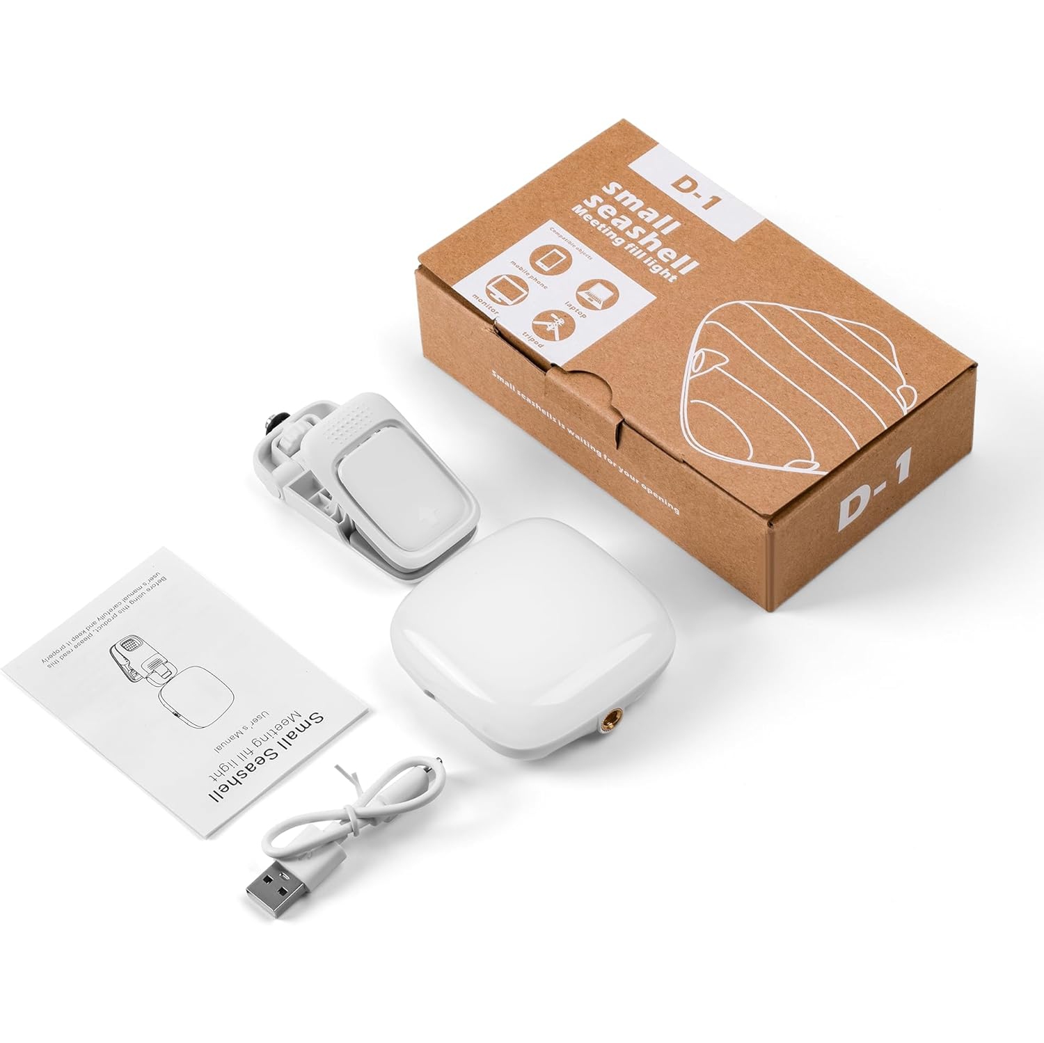 49 LED Selfie Light,Video Light,Phone Light Clip,200mAh,Adjustable 3 Light Modes,Portable Camera Light Panel 0-360° Color, DSLR Lighting for iPhone,