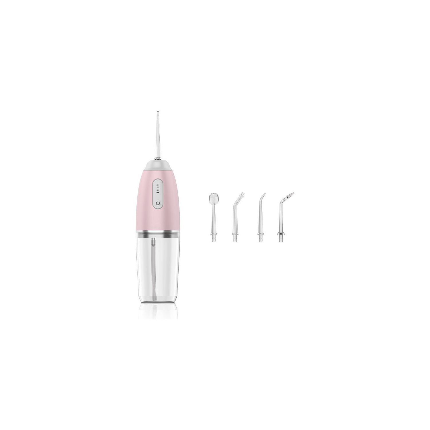 Hydropulseur portatif avec 3&nbsp;mois, réservoir d'eau 230&nbsp;ml pour le nettoyage des dents, 4 buses différentes, ensemble d'hydropulseur