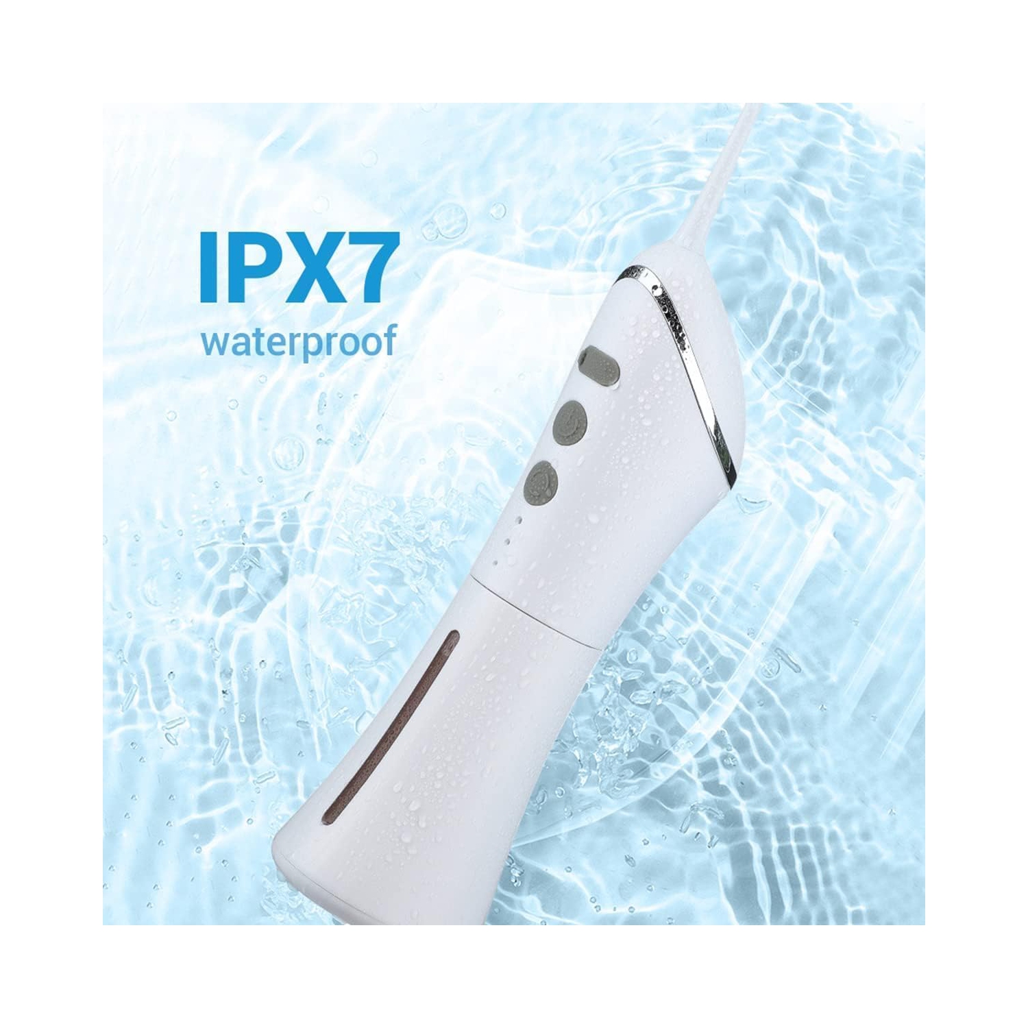Irrigateur oral avancé sans fil – Irrigateur buccal dentaire à 3 modes – Portatif, rechargeable, étanche IPX7, longue autonomie, nettoyeur pour les