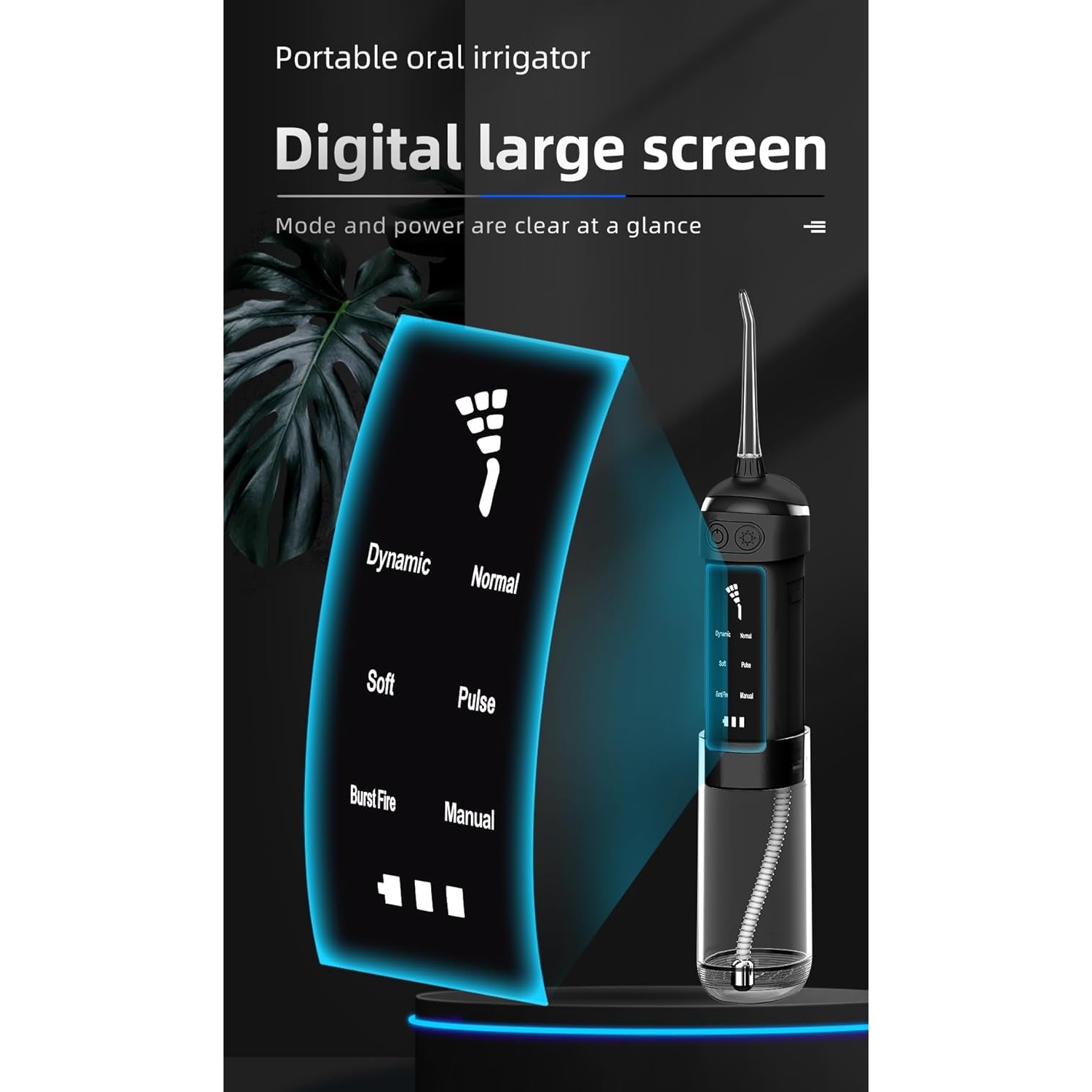 Hydropulseur portatif Oral Irrigator IPX7 6 modes Hydropulseur hydrofuge Irrigator Petit dispositif de blanchiment des dents pour voyage à domicile