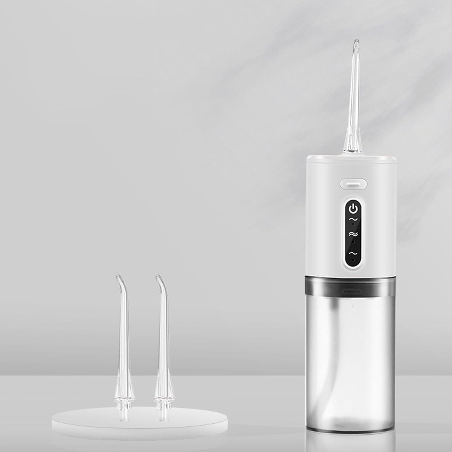 Hydropulseur à dents sans fil, hydropulseur électrique portatif rechargeable pour adulte pour la maison ou les voyages, 3 modes, deux buses, étanche