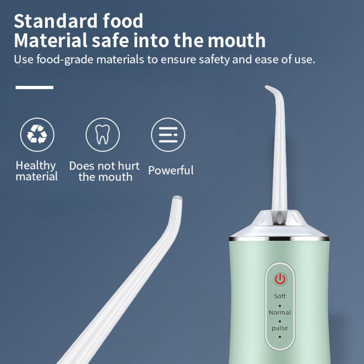 Nettoyant pour les dents, rechargeable - étanche, portatif sans fil Irrigateur dentaire buccal, hydropulseur pour dents, 3 modes 4 buses, adapté pour