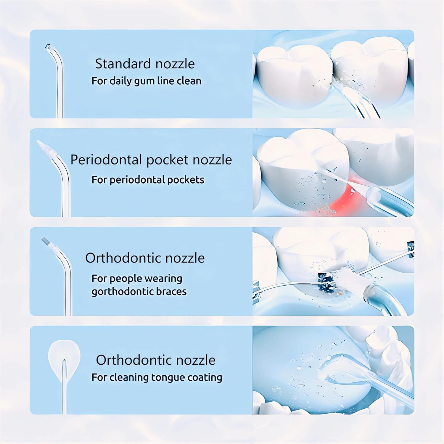 Hydropulseur portatif sans fil pour irrigateur buccal Nettoyant dentaire pour dents rétractable adapté aux voyages à domicile