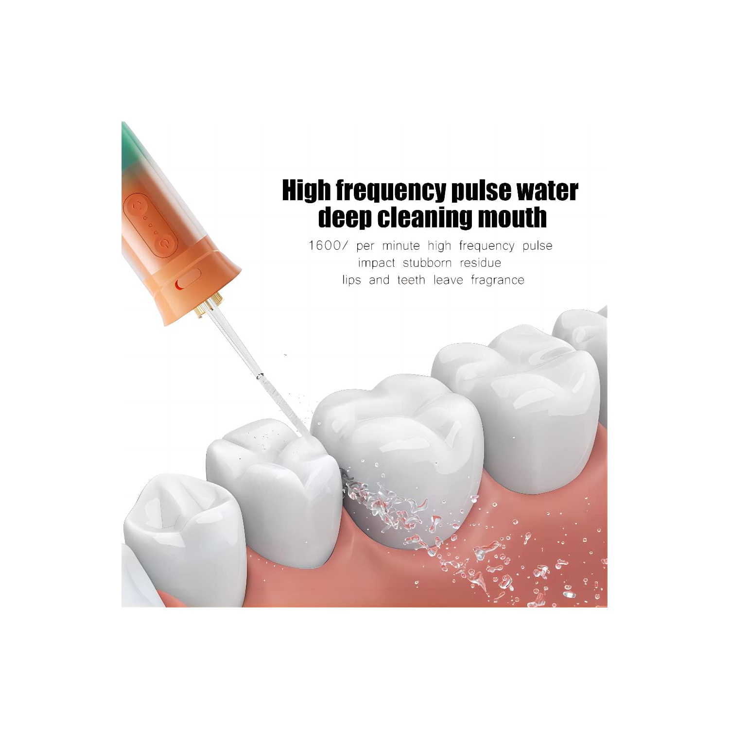 Hydropulseur portatif sans fil pour irrigateur buccal Nettoyant dentaire pour dents rétractable adapté aux voyages à domicile