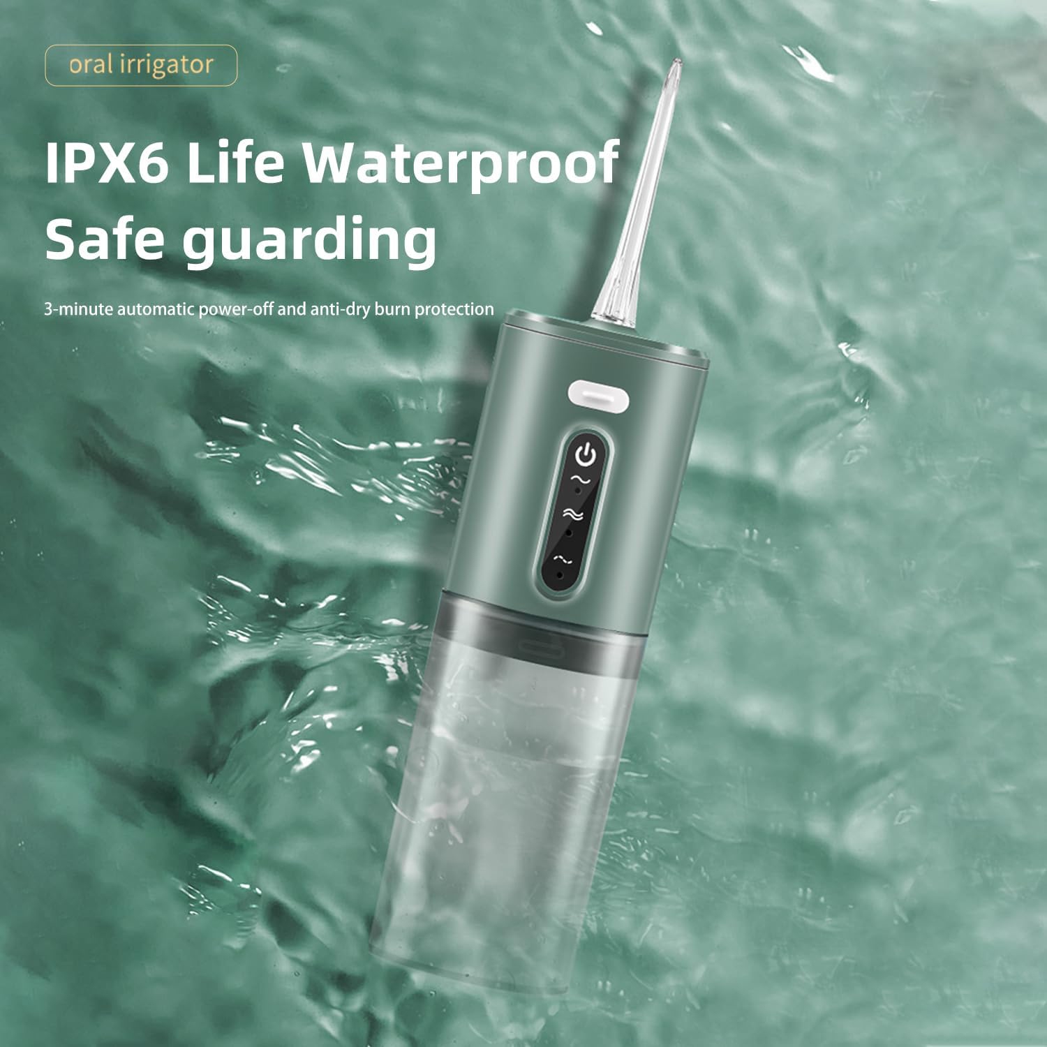 Hydropulseur à dents sans fil, hydropulseur électrique portatif rechargeable pour adulte pour la maison ou les voyages, 3 modes, 5 buses, étanche