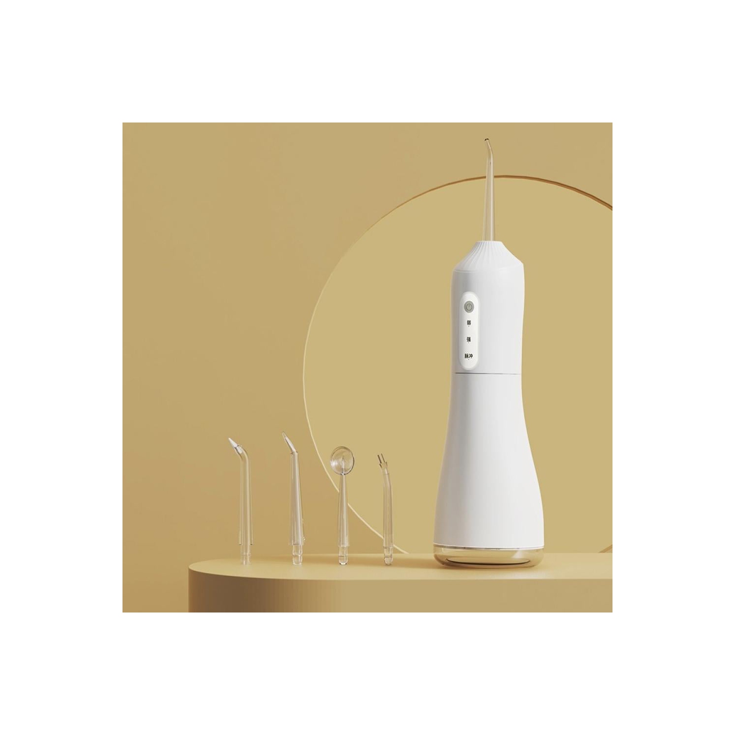 Hydropulseur électrique portatif étanche nettoyant buccal ménager vaporisateur（eau nettoyant les dents en blanc）